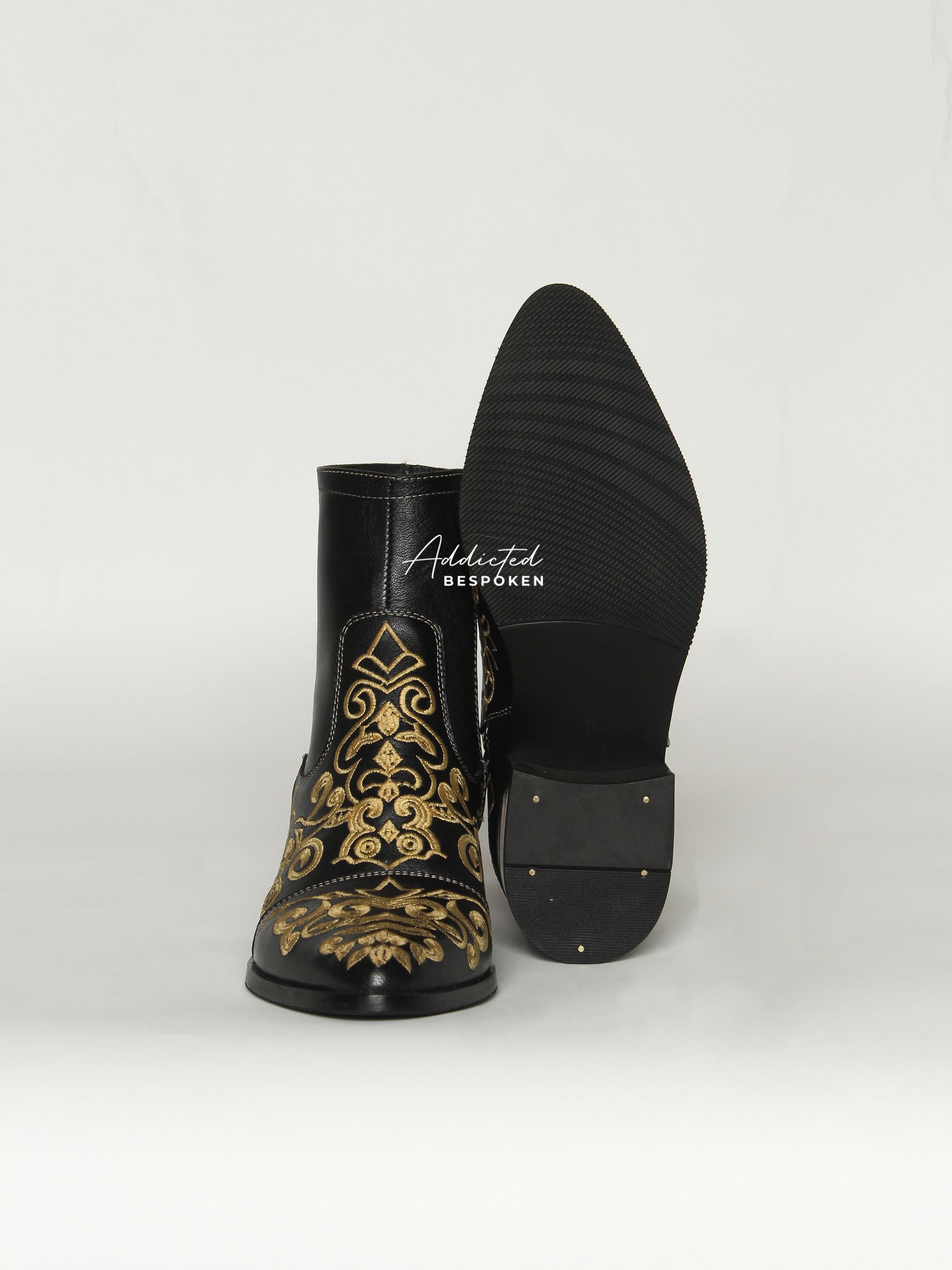 Regal Embroidered Boots Addicted Bespoken