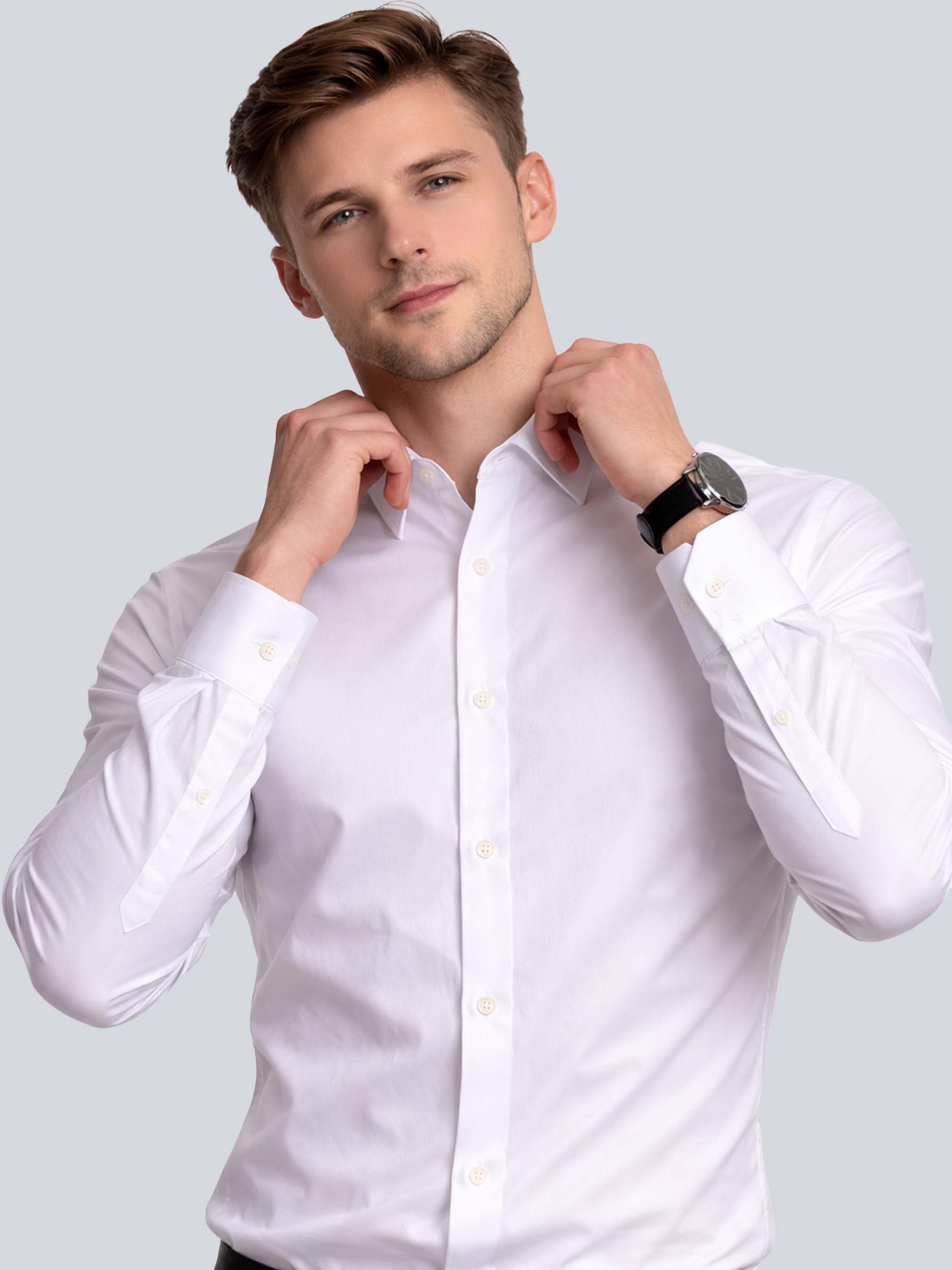 Crisp White Formal Shirt Addicted Bespoken
