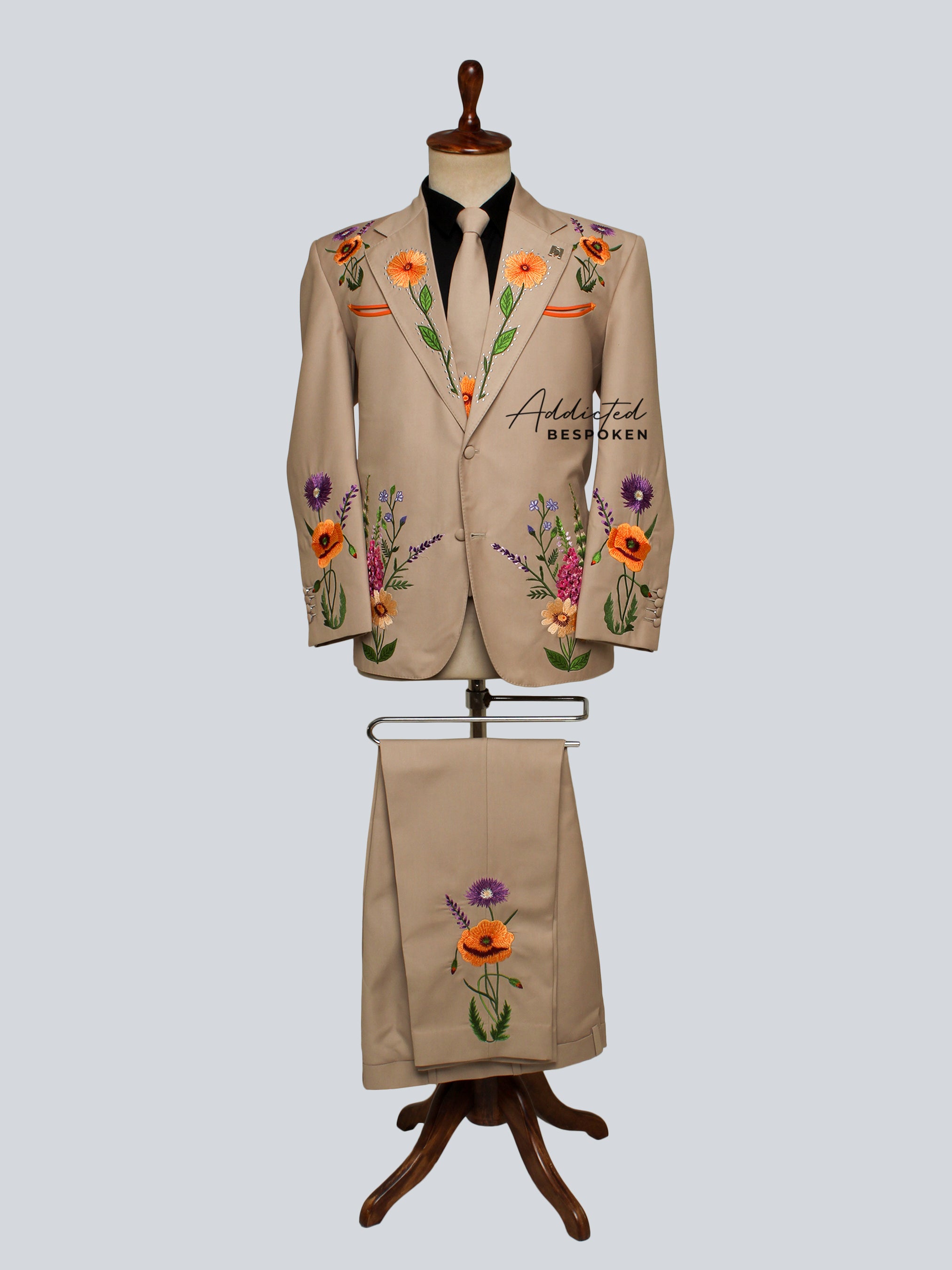 Wildflower Elegance Embroidered Suit