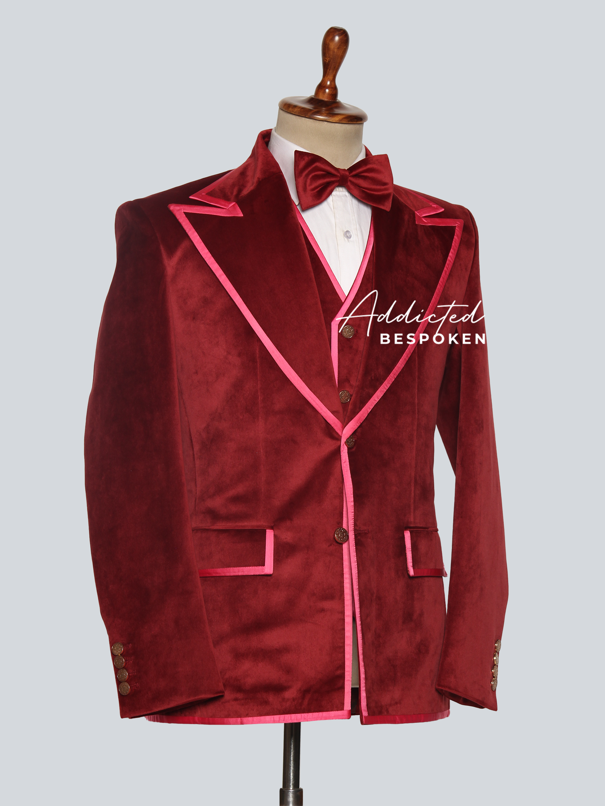 Velvet Three Piece Suit Addicted Bespoken