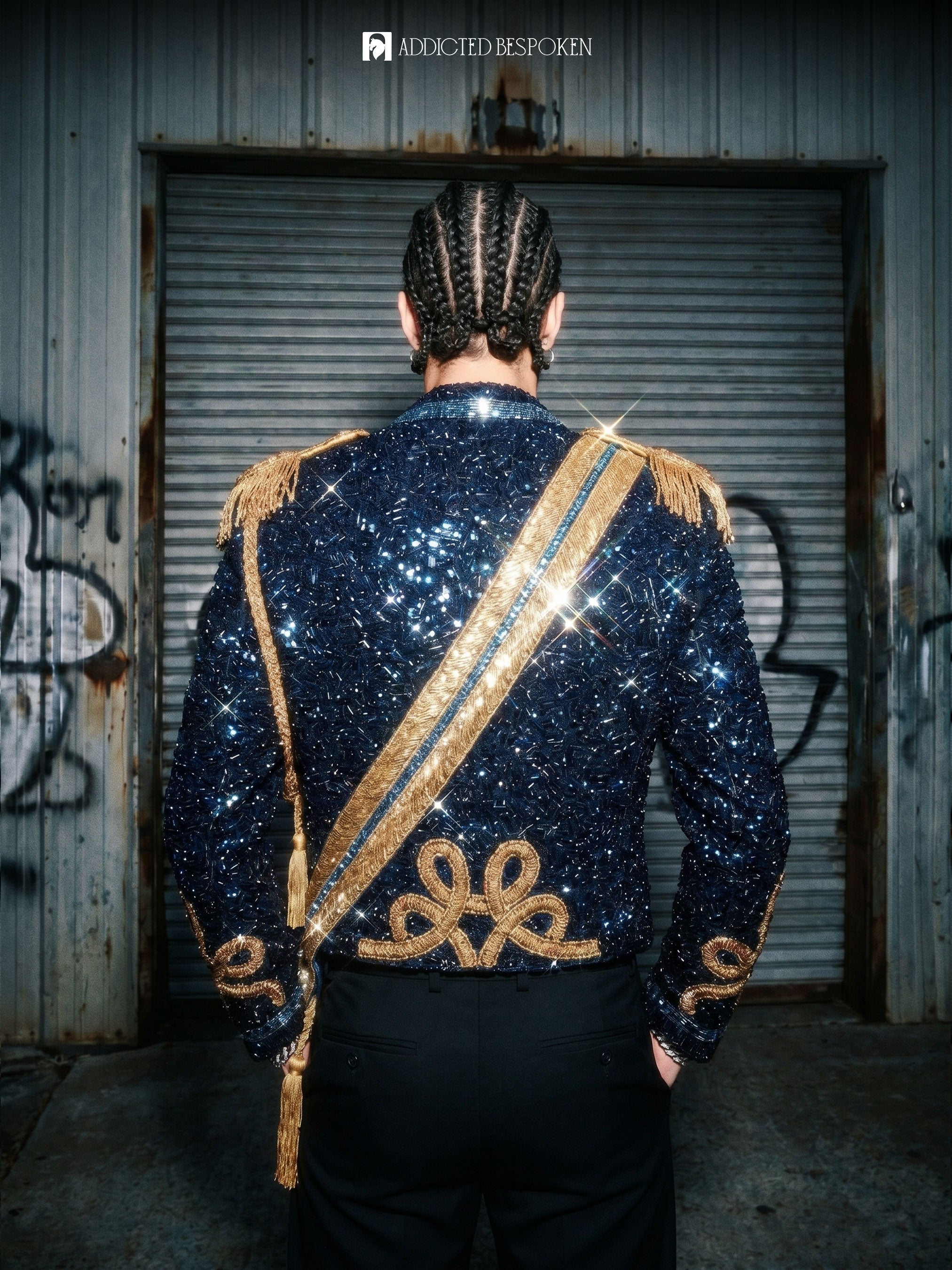 Beaded Military Sequin Jacket Addicted Bespoken