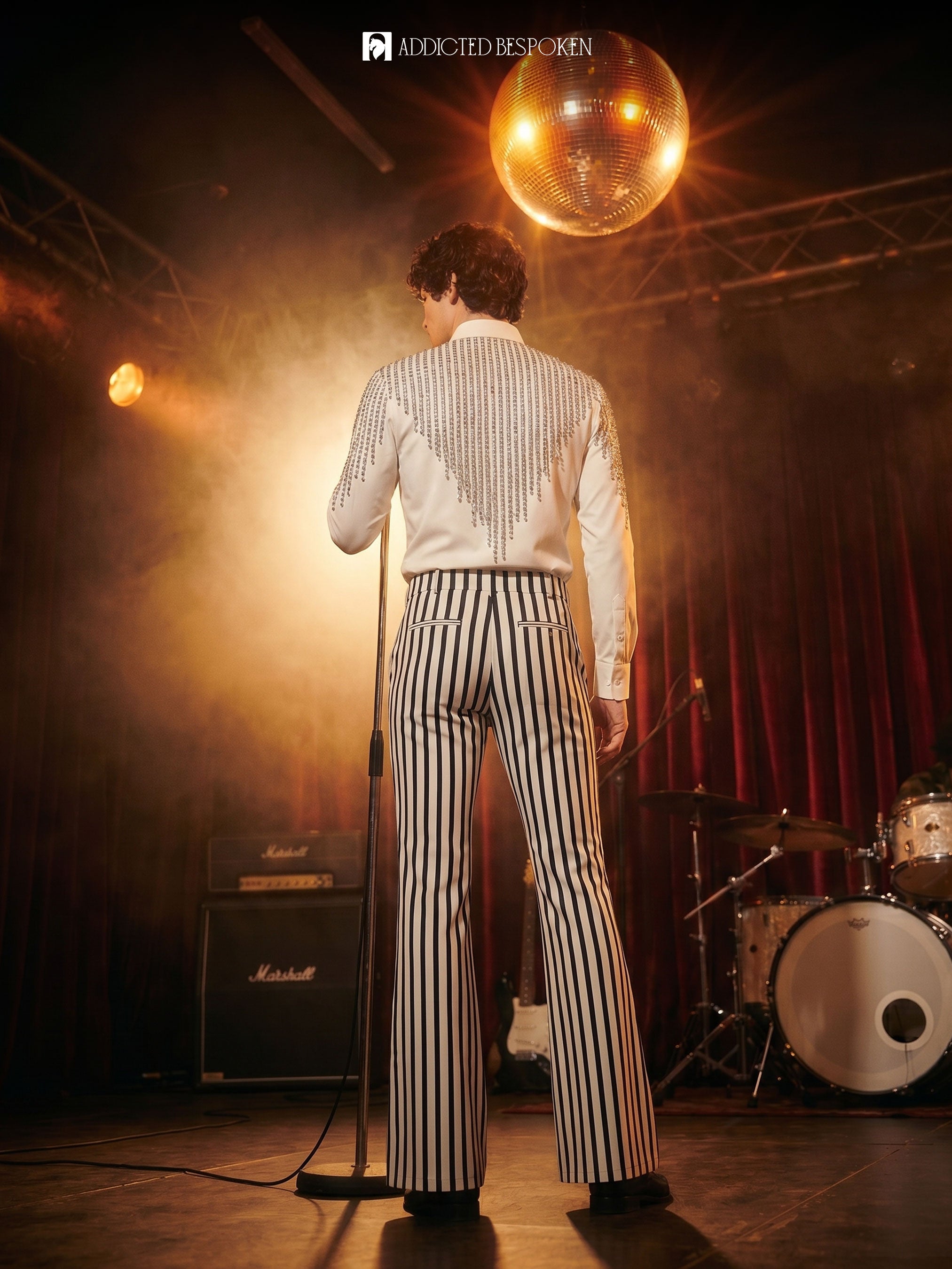 Rhinestone Waterfall Stripe Stage Costume Addicted Bespoken