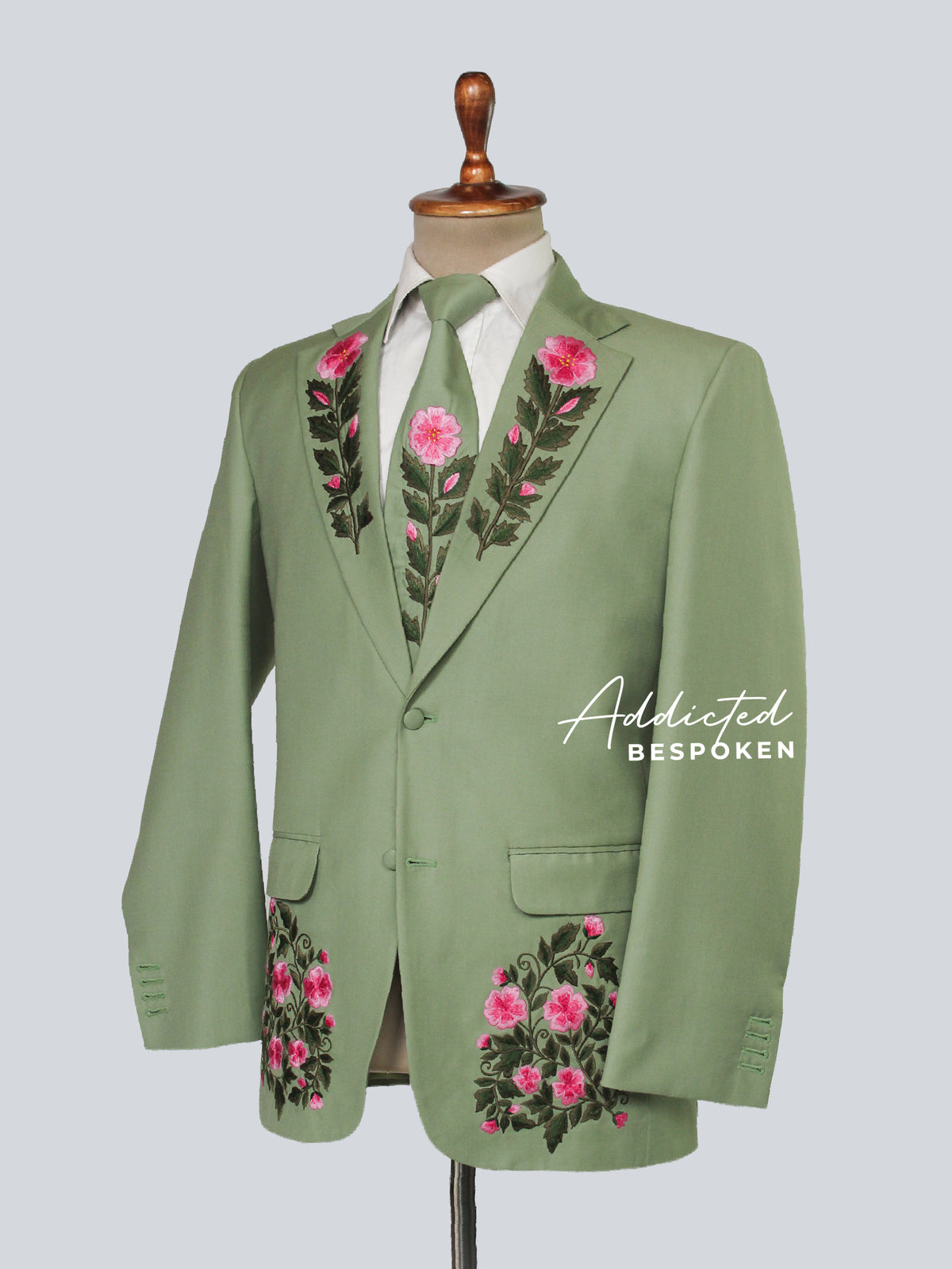 Sage Green Groom Suit Addicted Bespoken