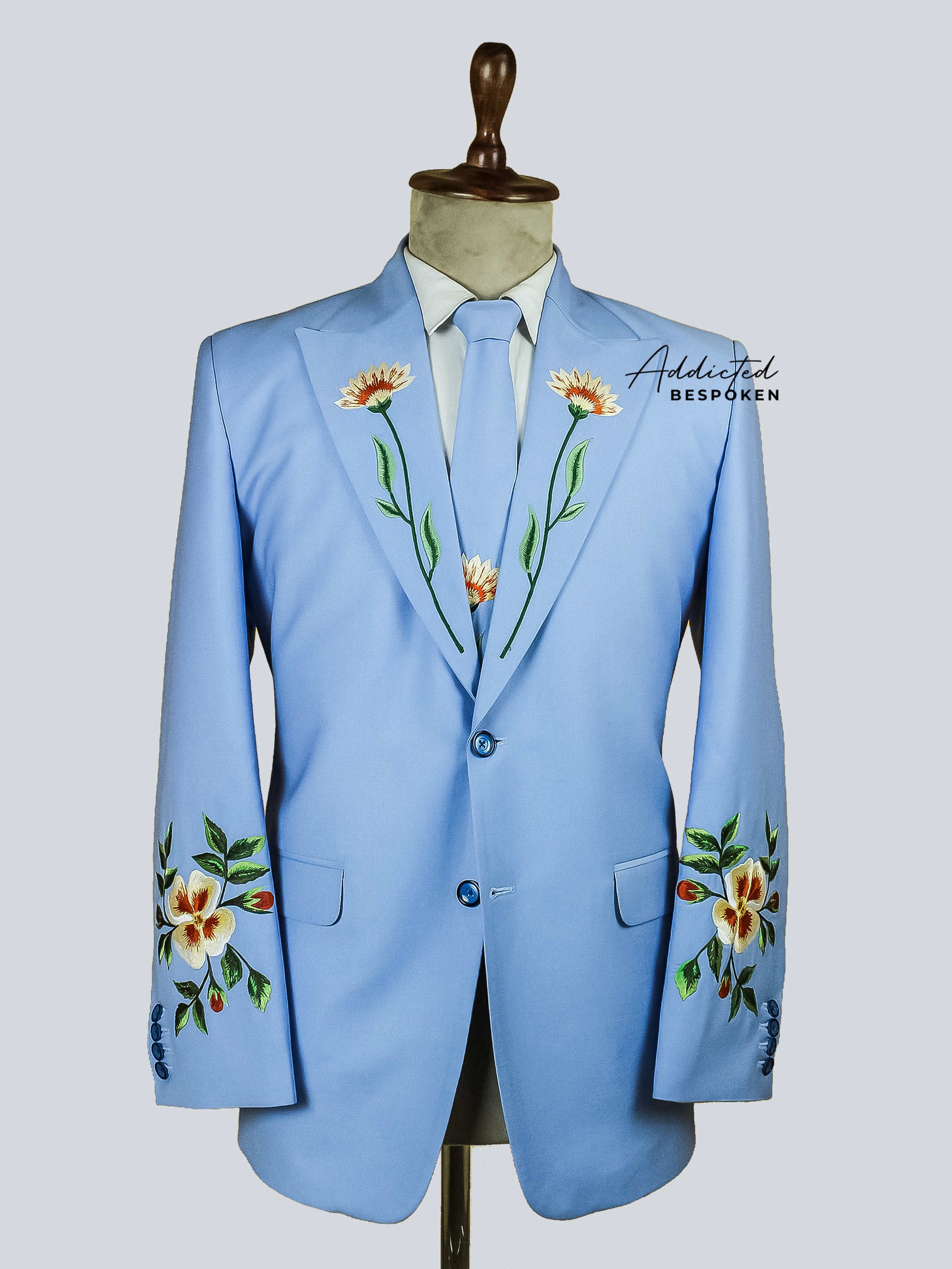 Coastal Breeze Western Suit | Addicted Bespoken Custom Blazer Only / Cotton / Teal Blue Coastal Breeze Western Suit | Addicted Bespoken Custom Blazer Only / Cotton / Teal Blue