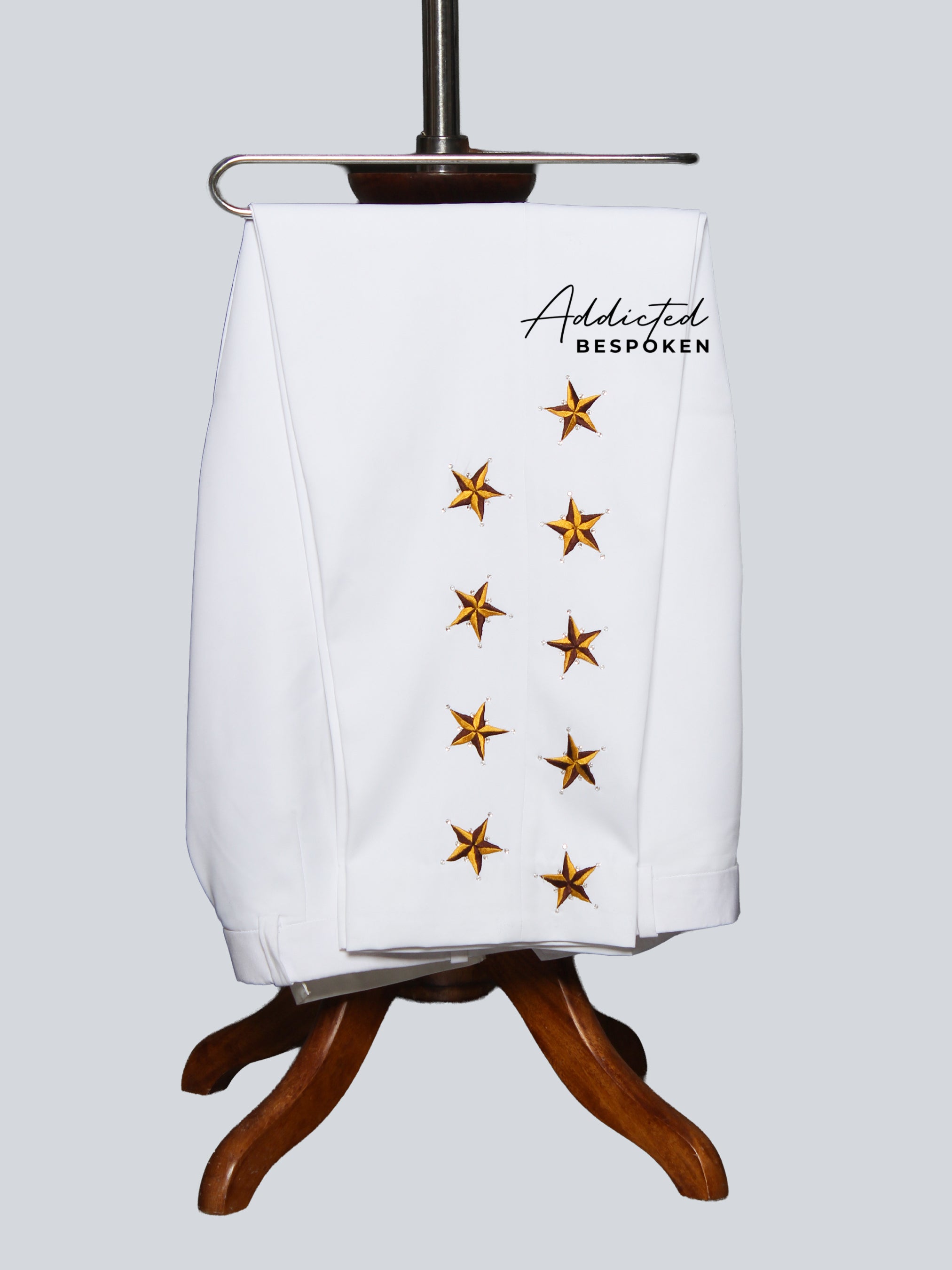 White Embroidered Pant