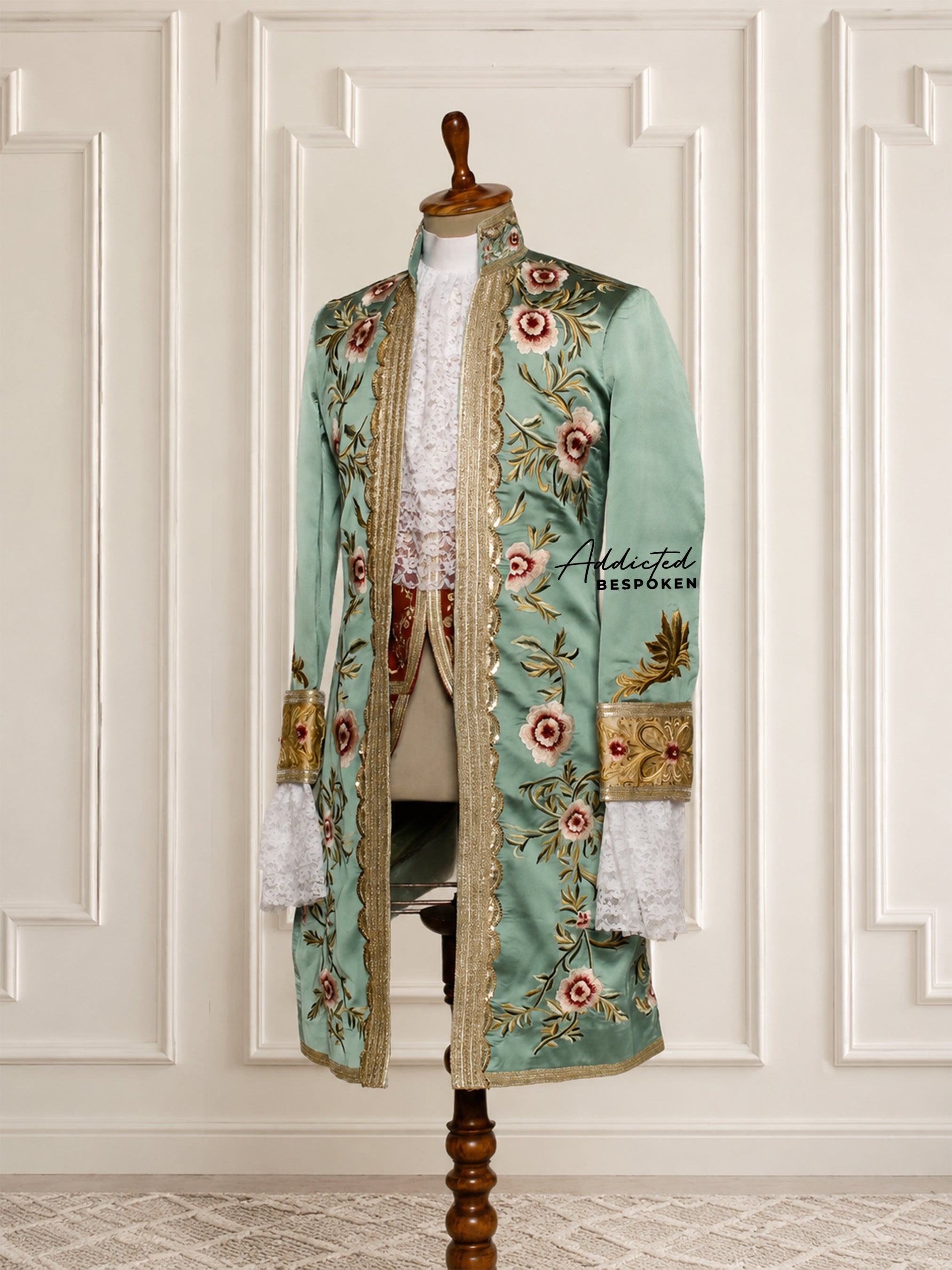 Floral Embroidered Rococo Tailcoat Suit Addicted Bespoken