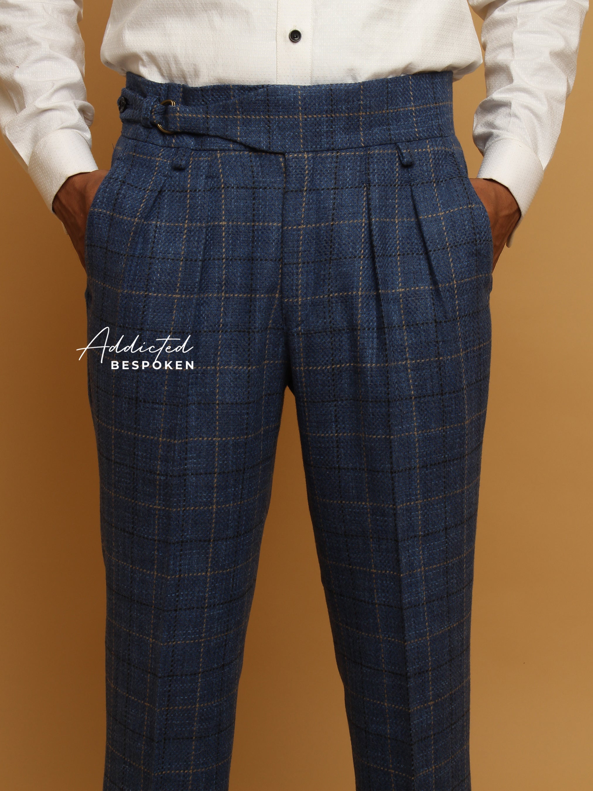 Blue Gurkha Style Trousers Addicted Bespoken