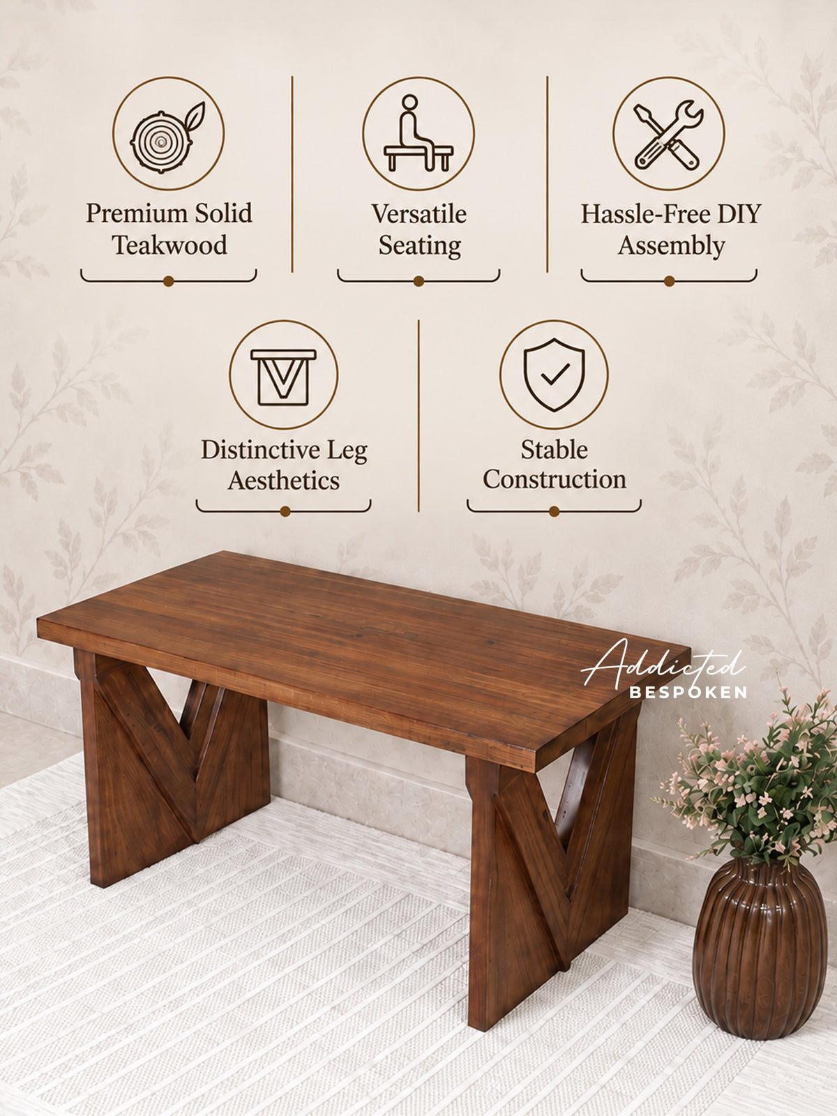 Wooden bench