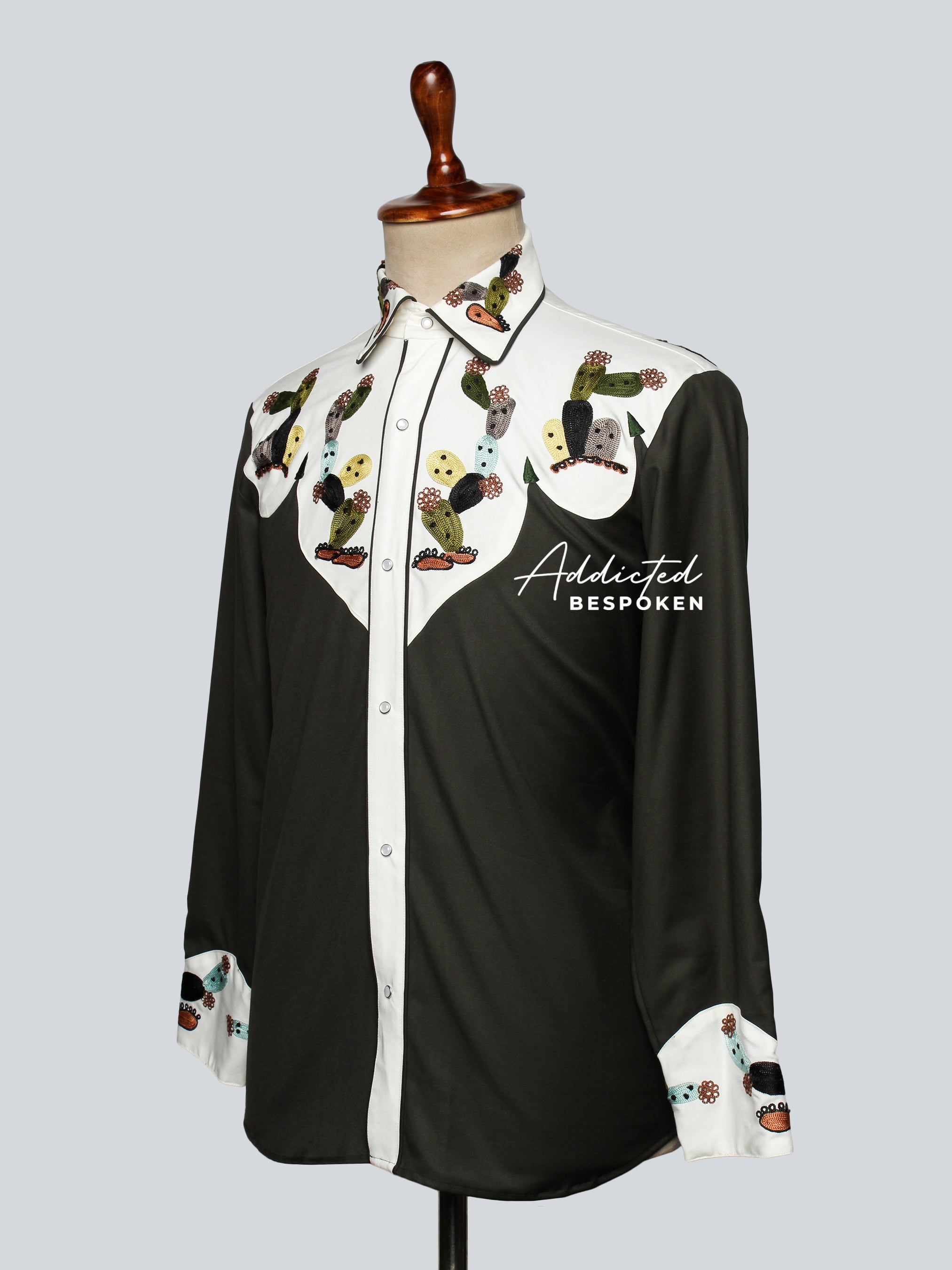 Embroidered Cactus Western Shirt