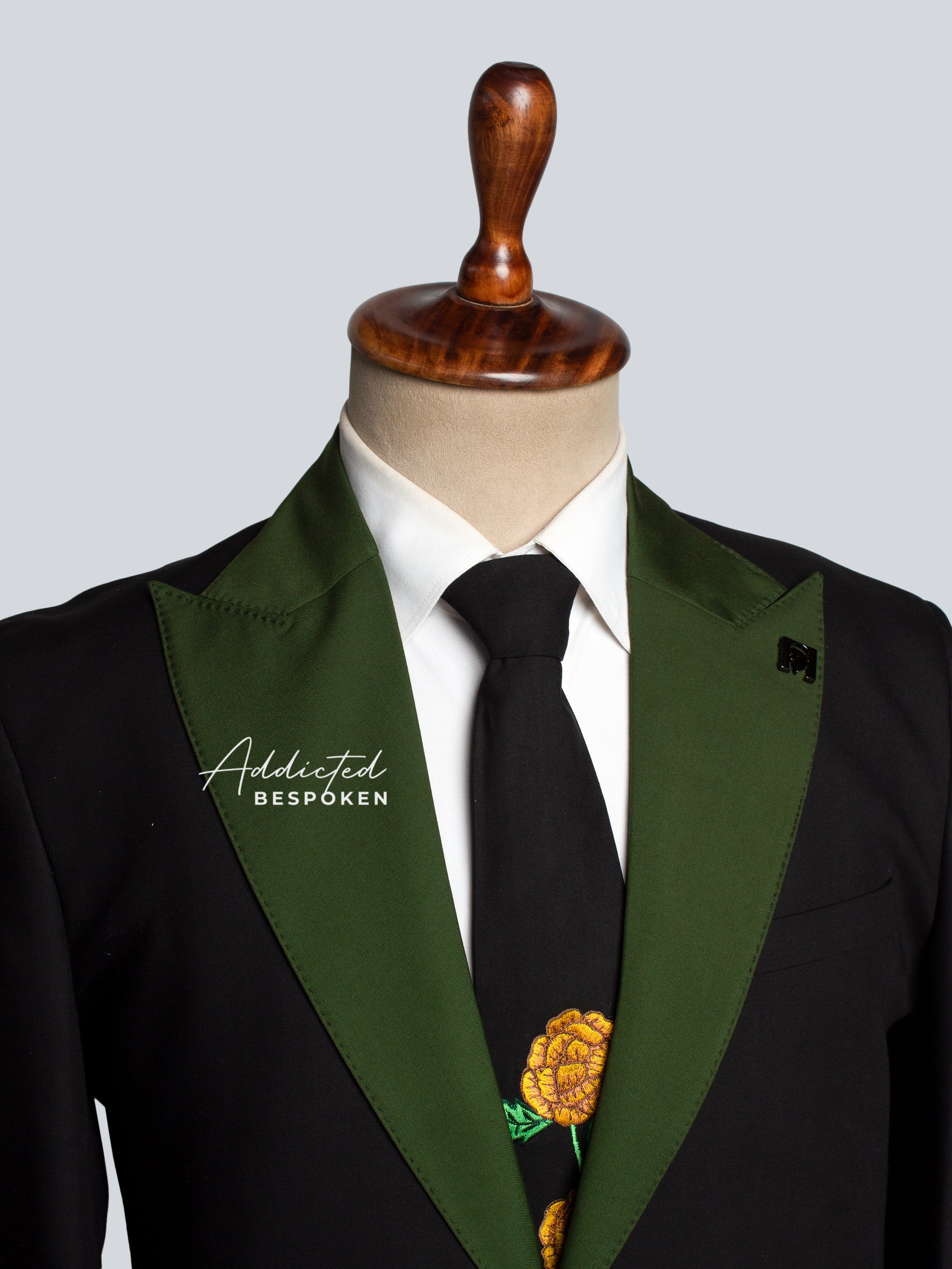 Signature Rose Motif Embroidered Suit