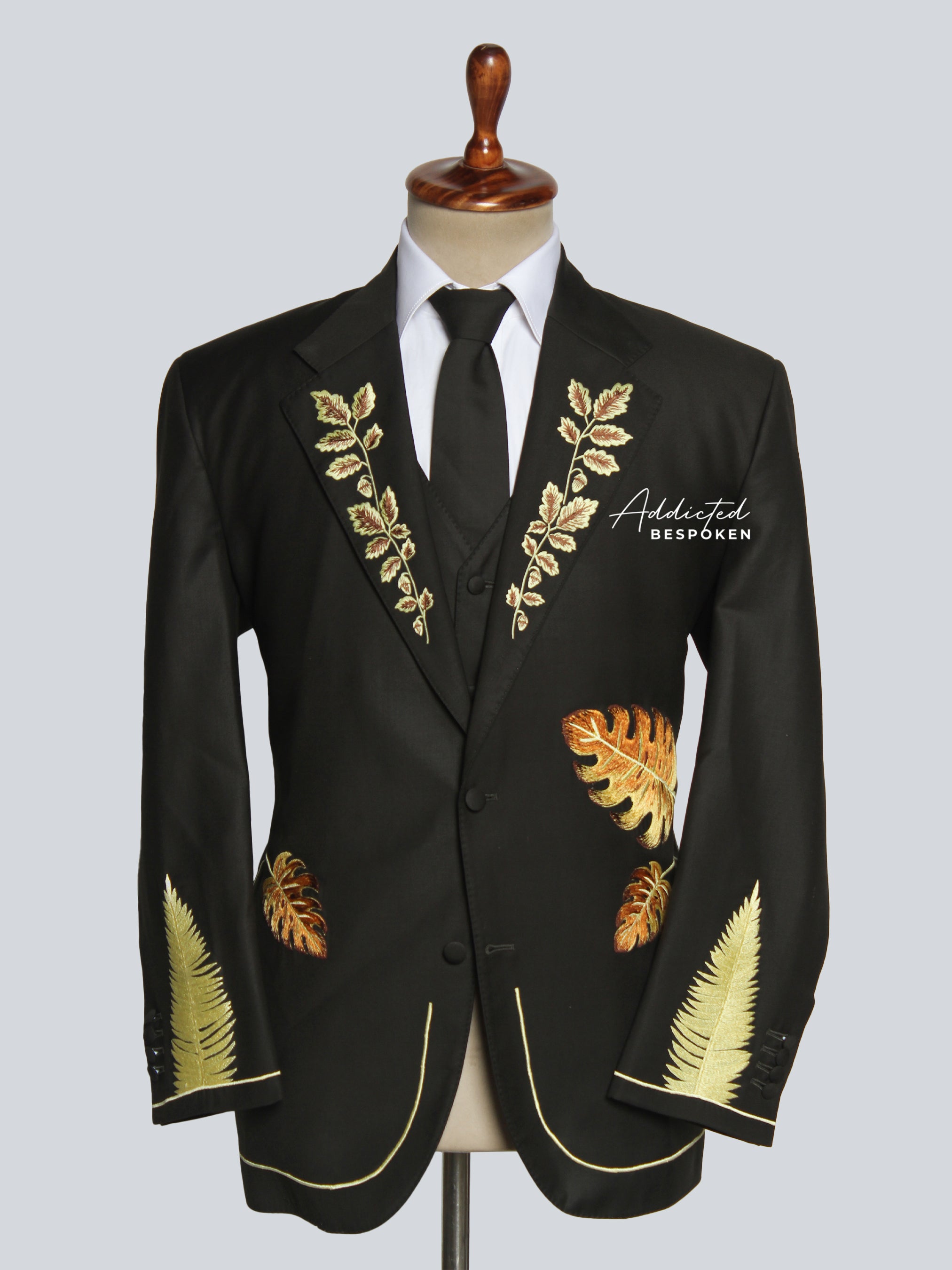 Botanical Embroidered Party Suit