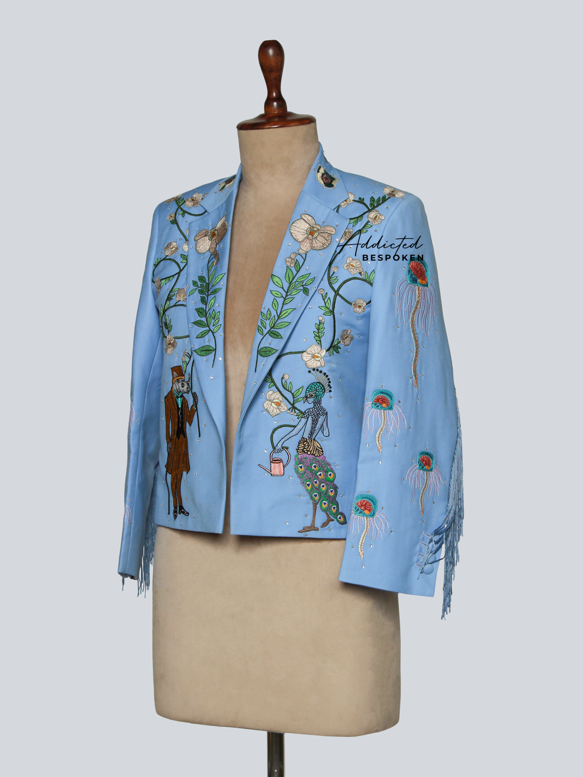 Peacock Tale Embroidered Blazer