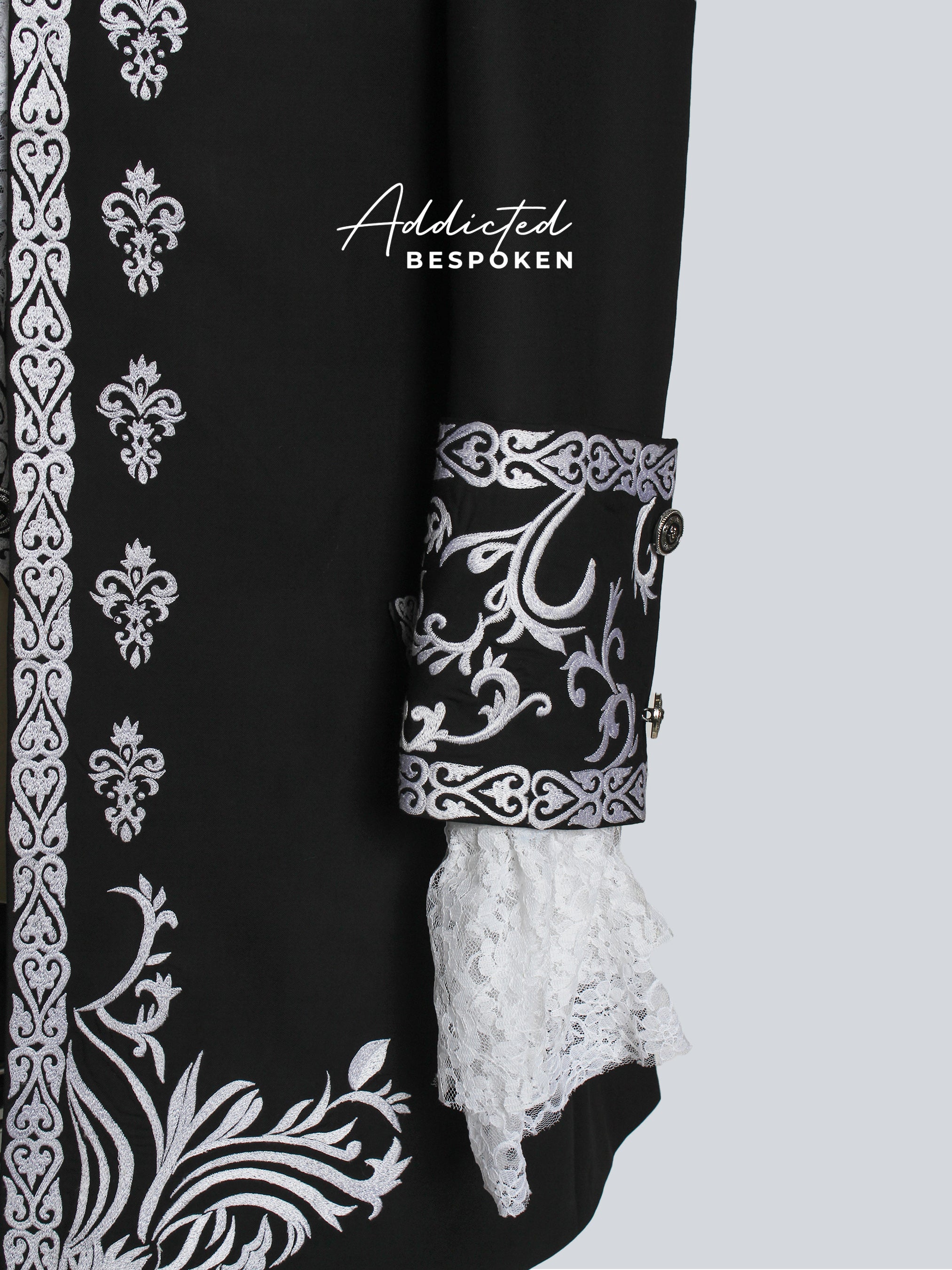 Midnight Rococo Embroidered Suit Addicted Bespoken
