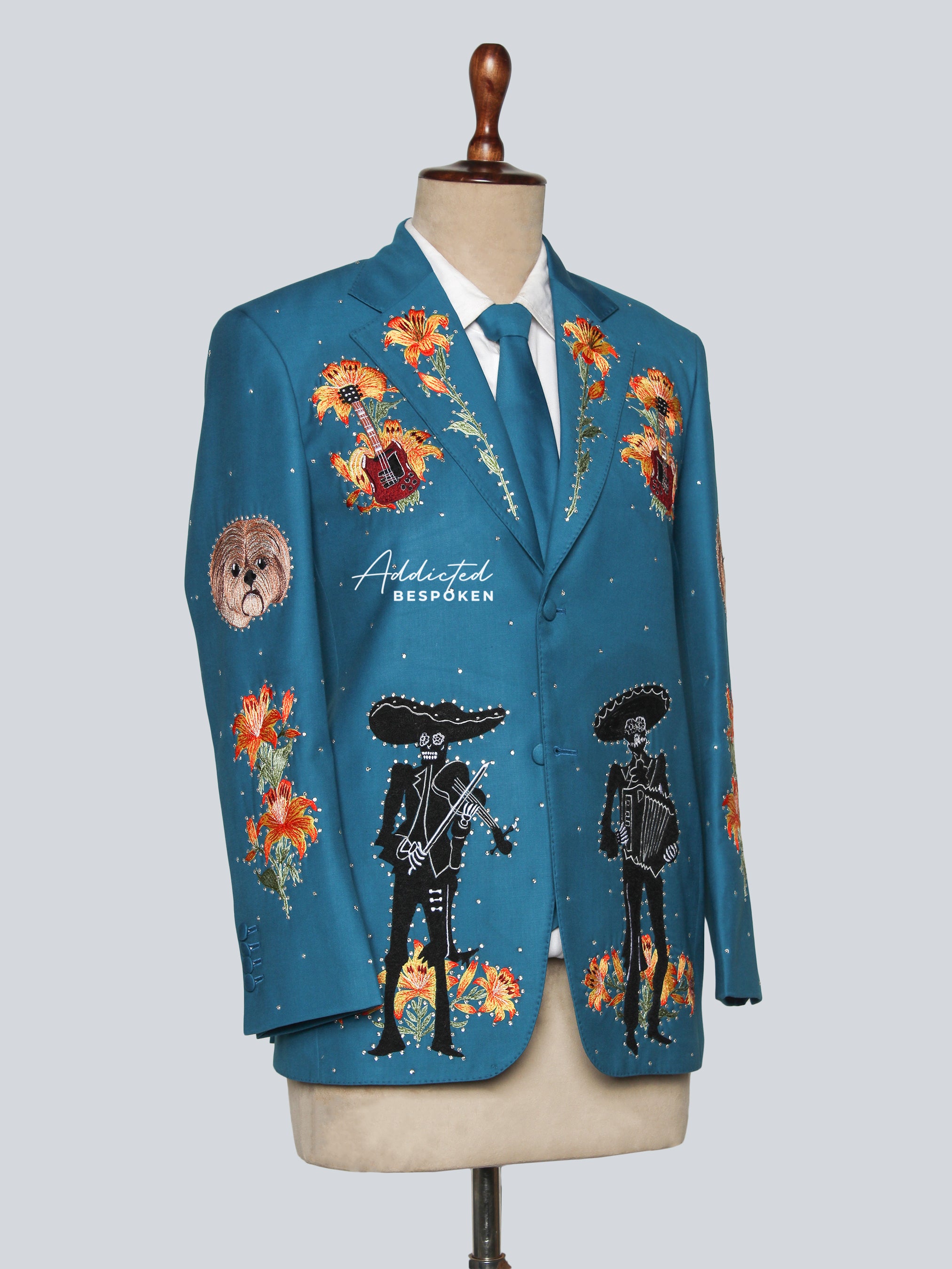 Mariachi-Inspired Artistic Embroidered Suit