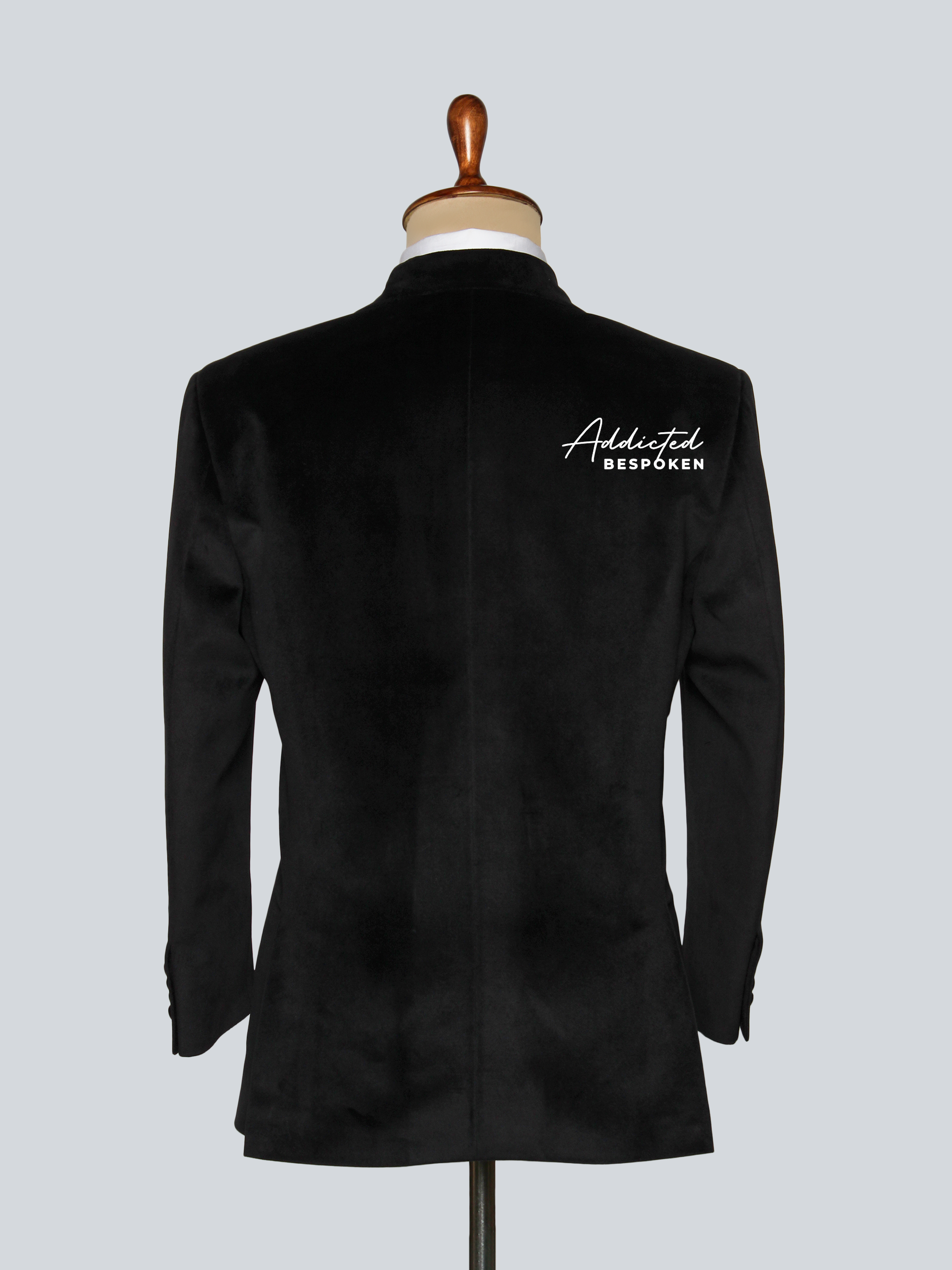 Black Floral Embroidered Suit Addicted Bespoken