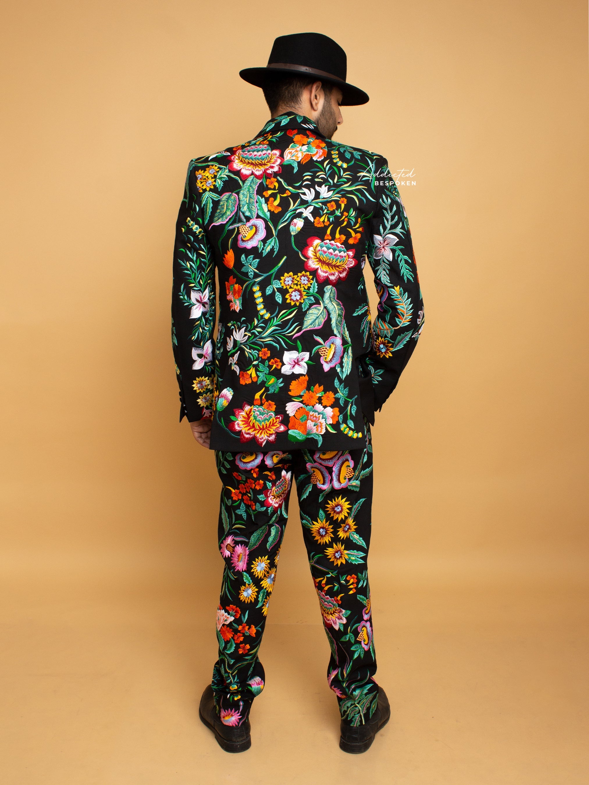 Embroidered Floral Groomsmen Attire Addicted Bespoken