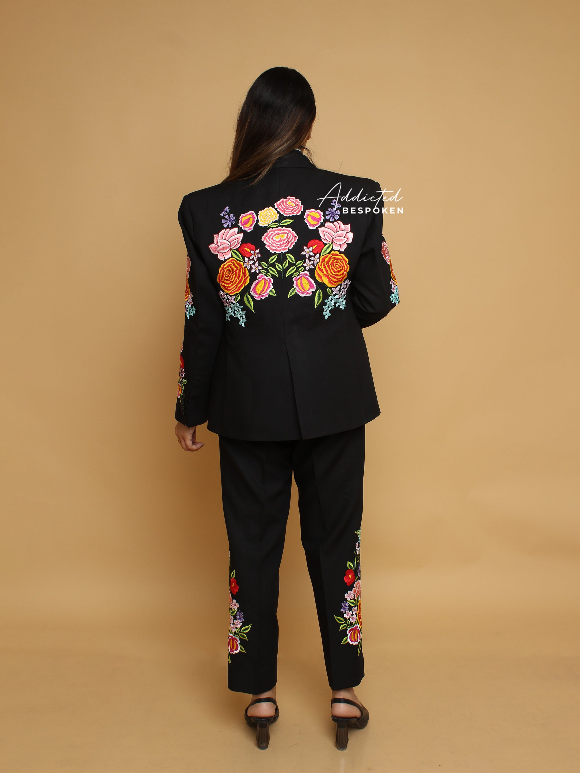 Flora & Fauna Embroidered Rhinestone Suit Addicted Bespoken