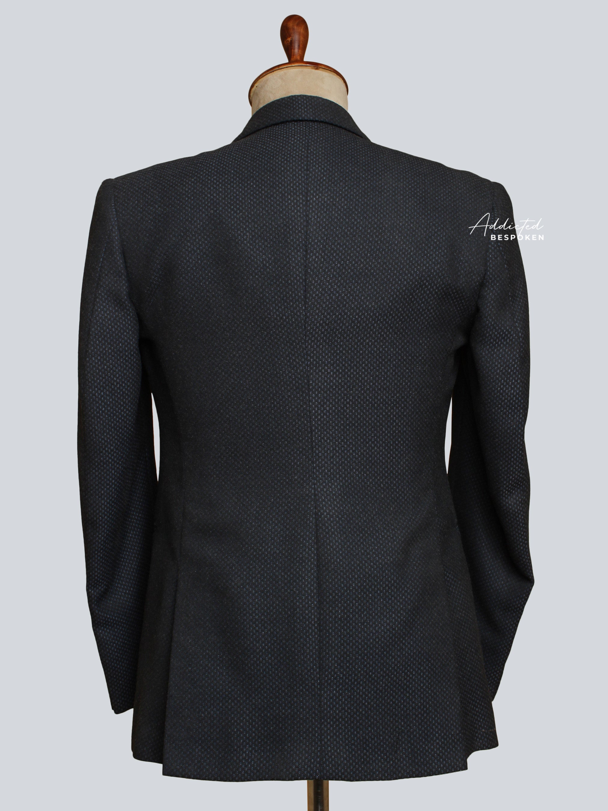 Elegant Black Cotton Blazer (CLS) Addicted Bespoken