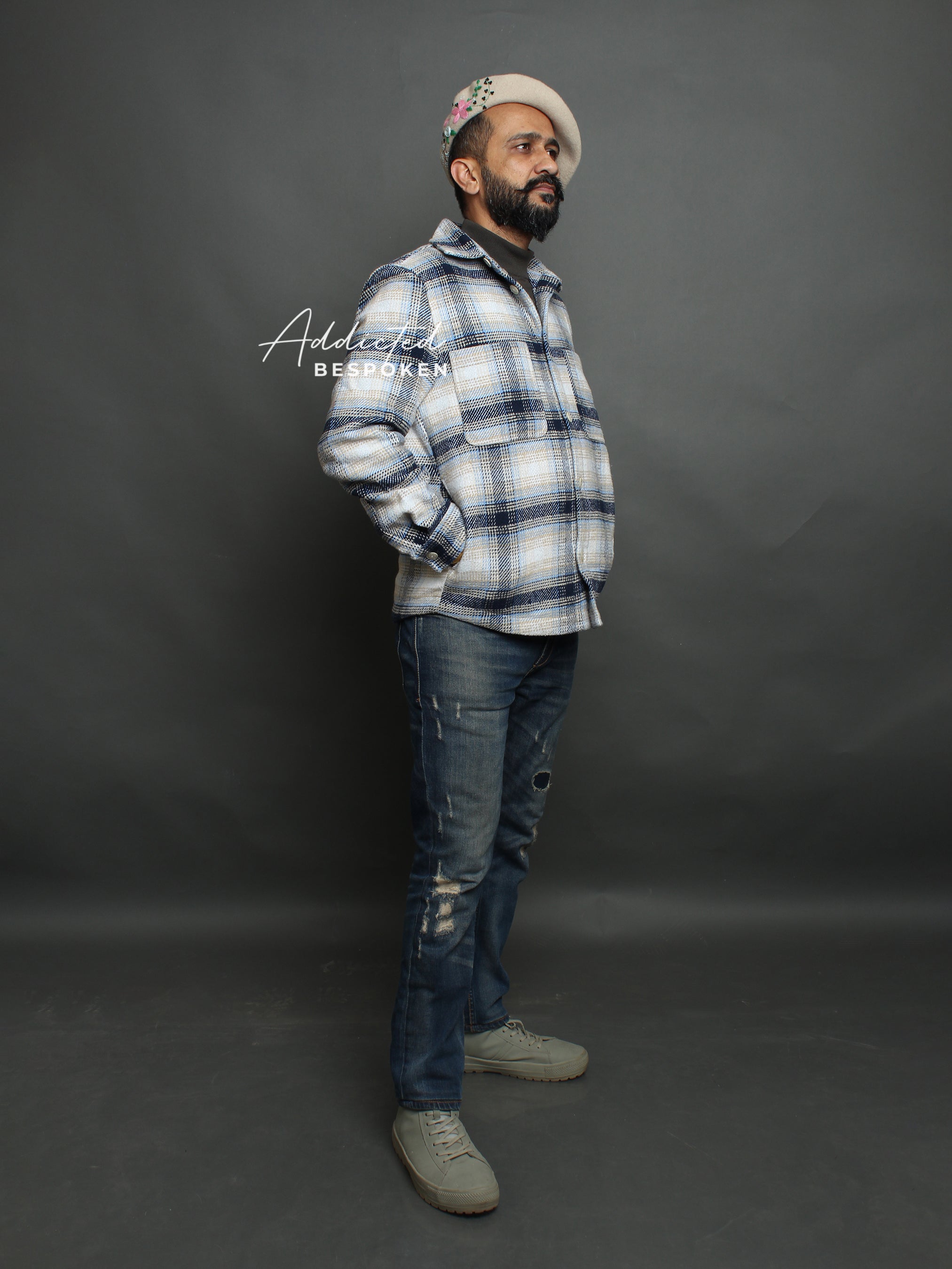 Arctic Frost Checkered Shacket Addicted Bespoken