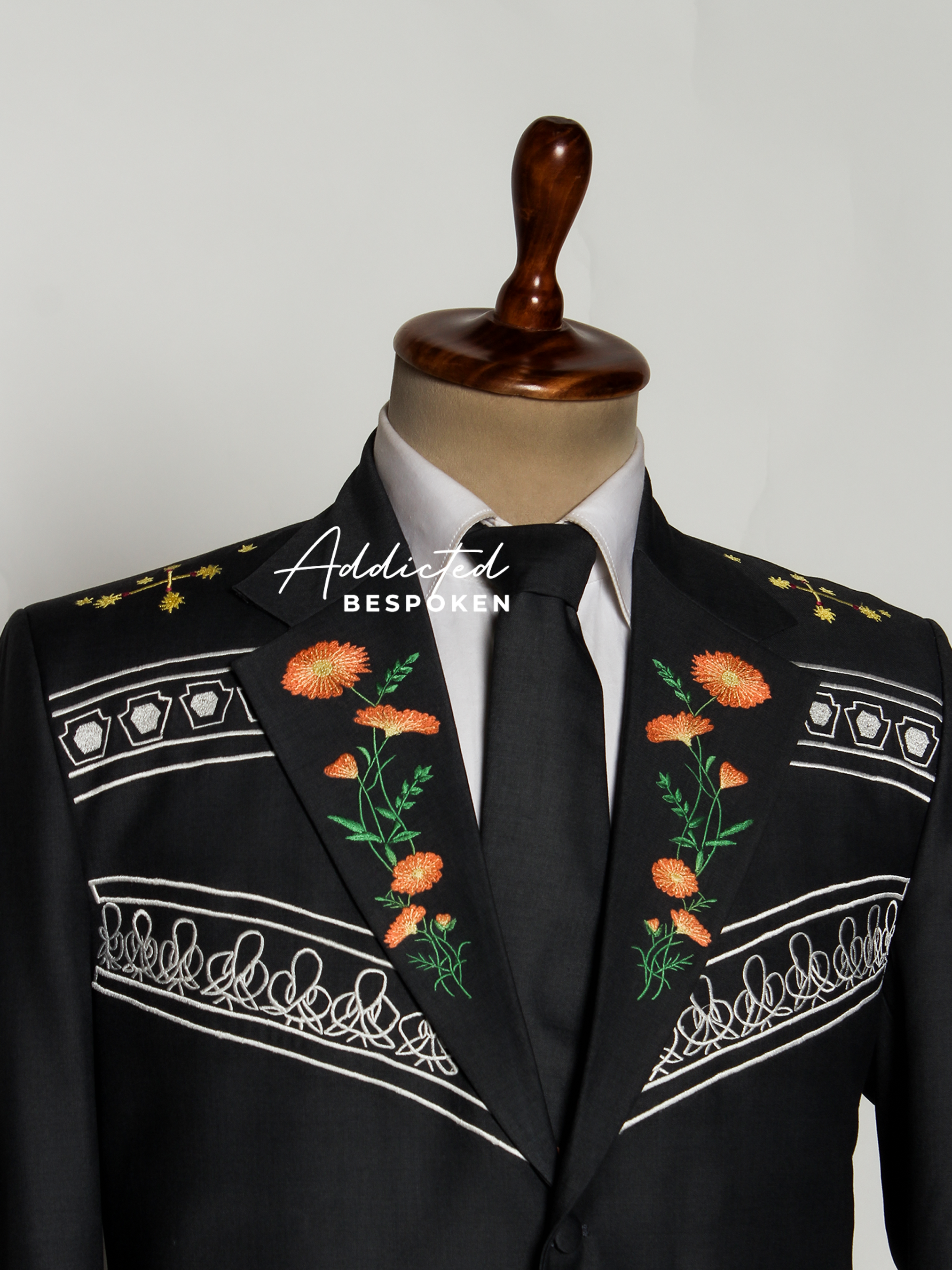 Botanical Embroidered Bespoke Suit Addicted Bespoken