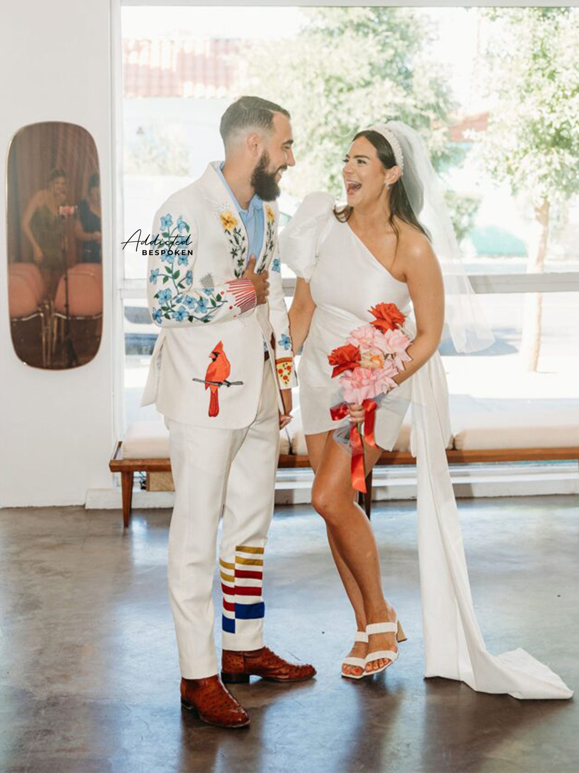 Exclusive Ecofloral Detailed Embroidered Suit