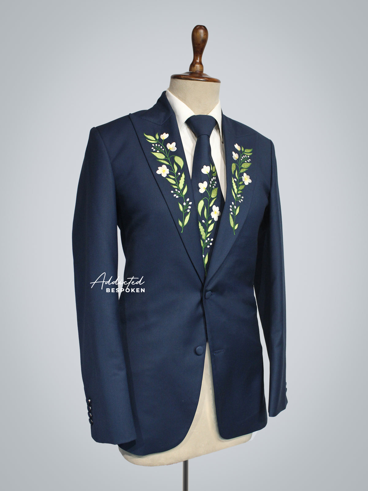 Navy Blue Groom Suit Addicted Bespoken