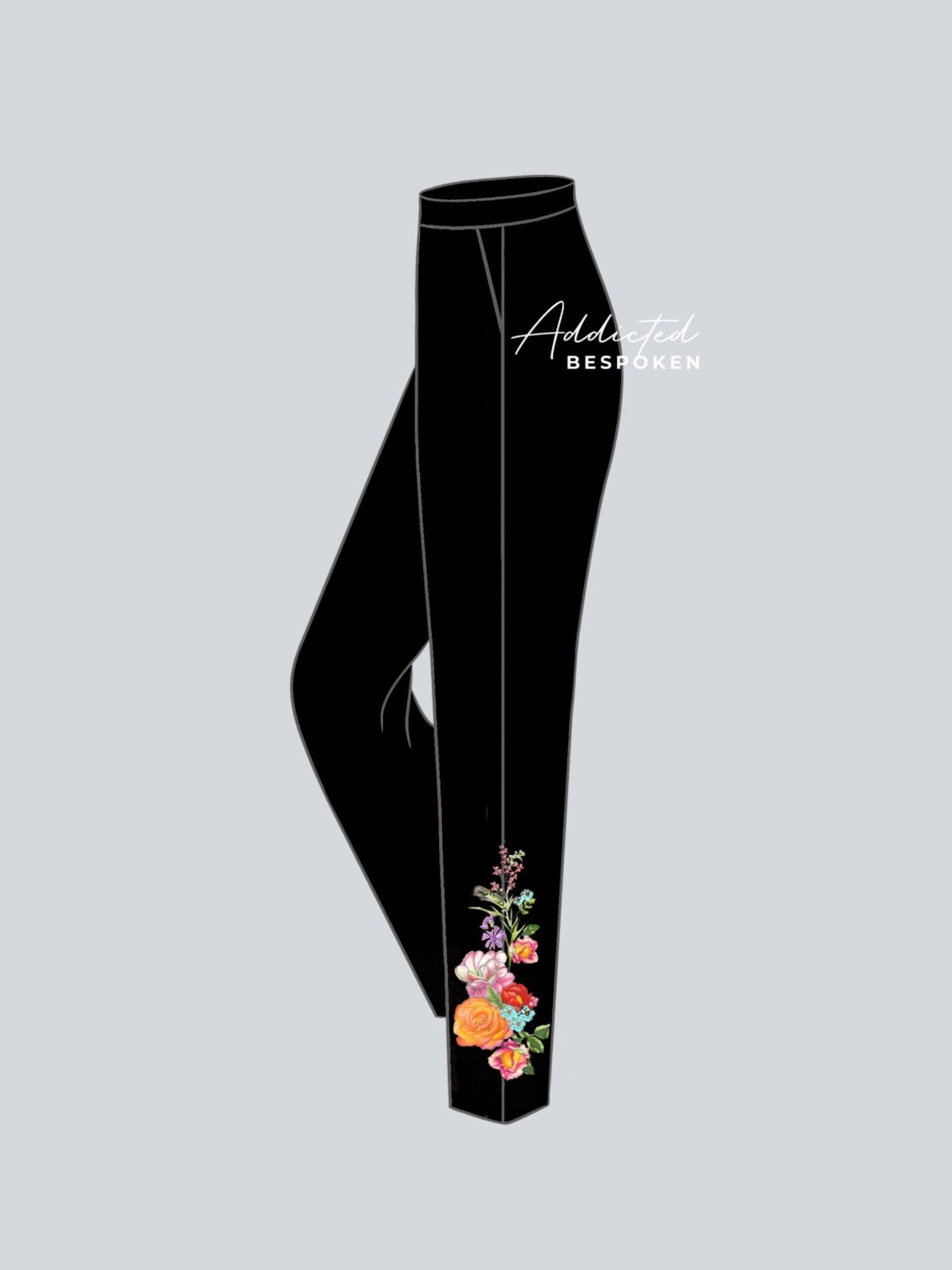 Flora & Fauna Embroidered Black Suit Addicted Bespoken