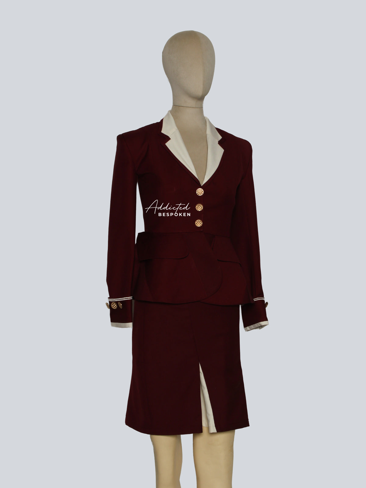 Women's Peplum Skirt Suit Addicted Bespoken