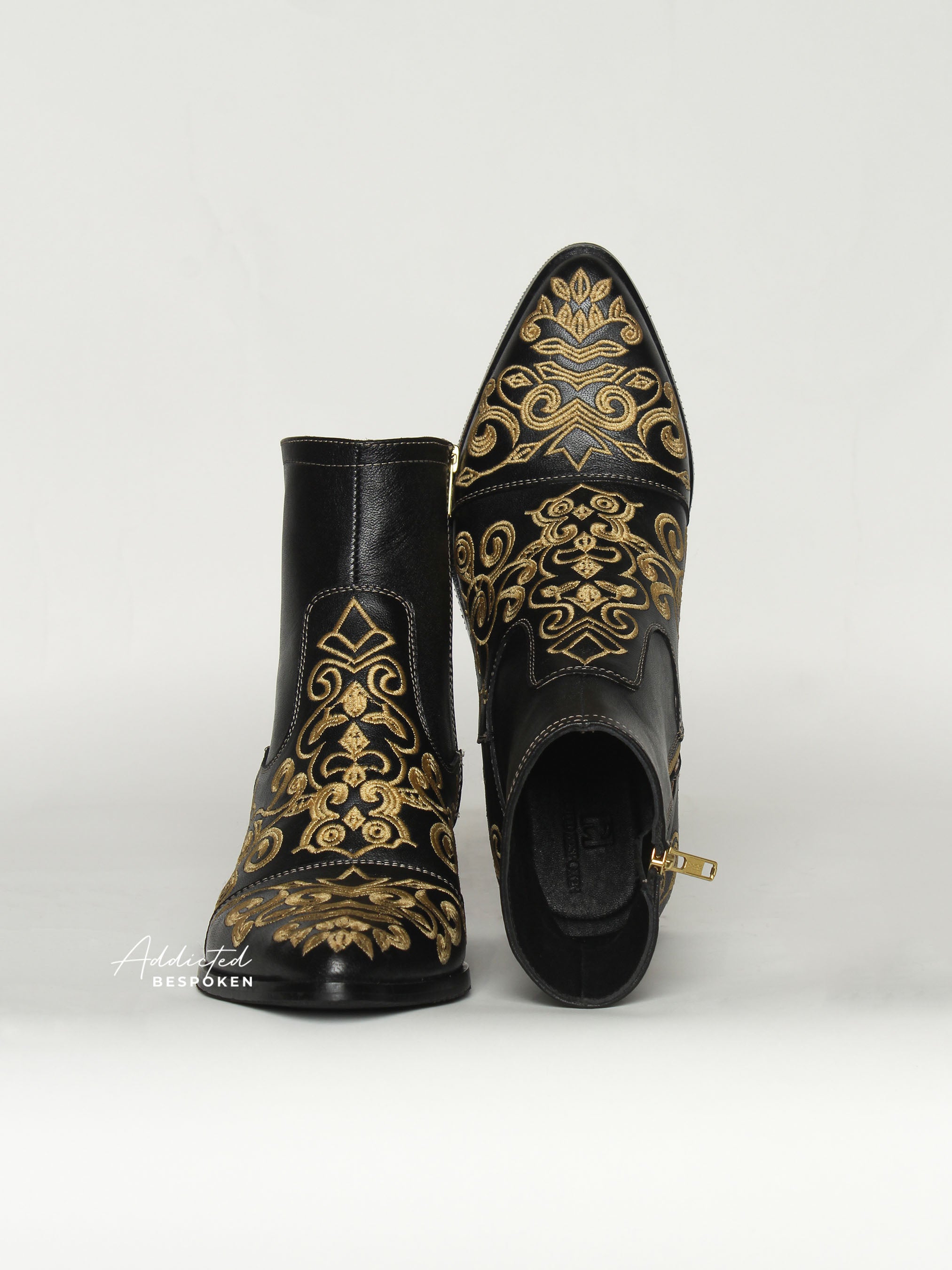 Regal Embroidered Boots Addicted Bespoken