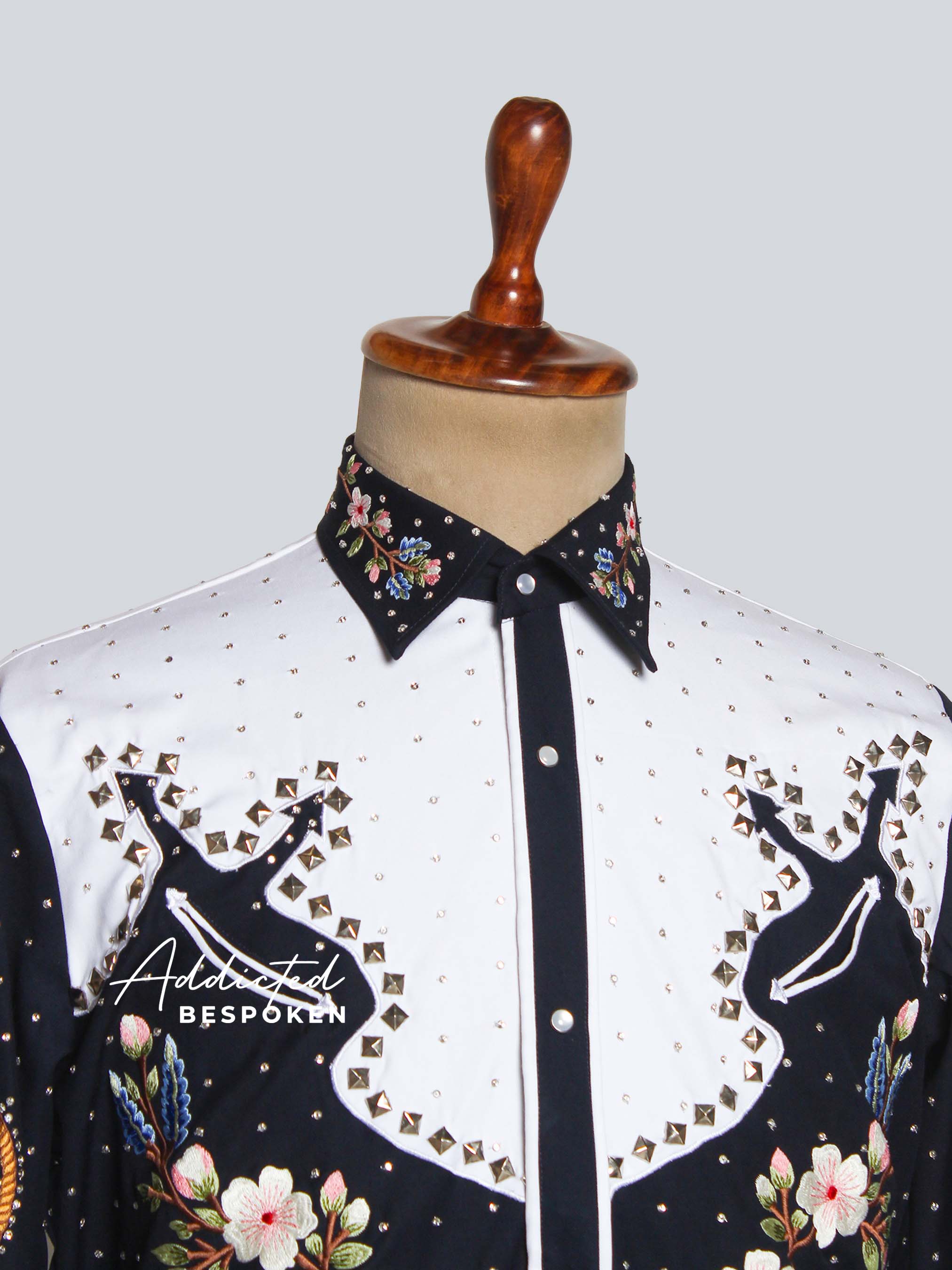 Western Floral Studded Shirt Addicted Bespoken