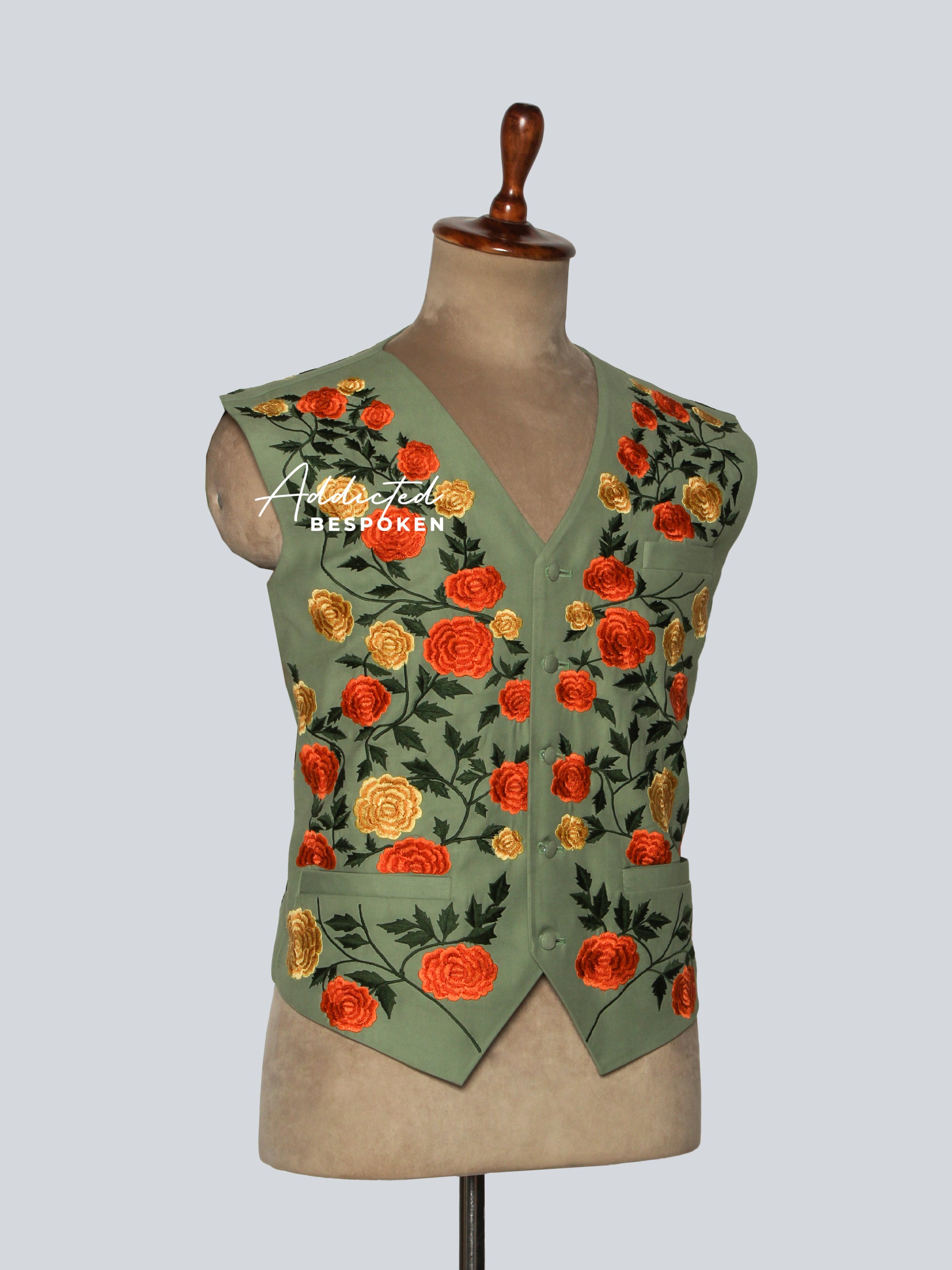 Western Floral Embroidered Vest Addicted Bespoken