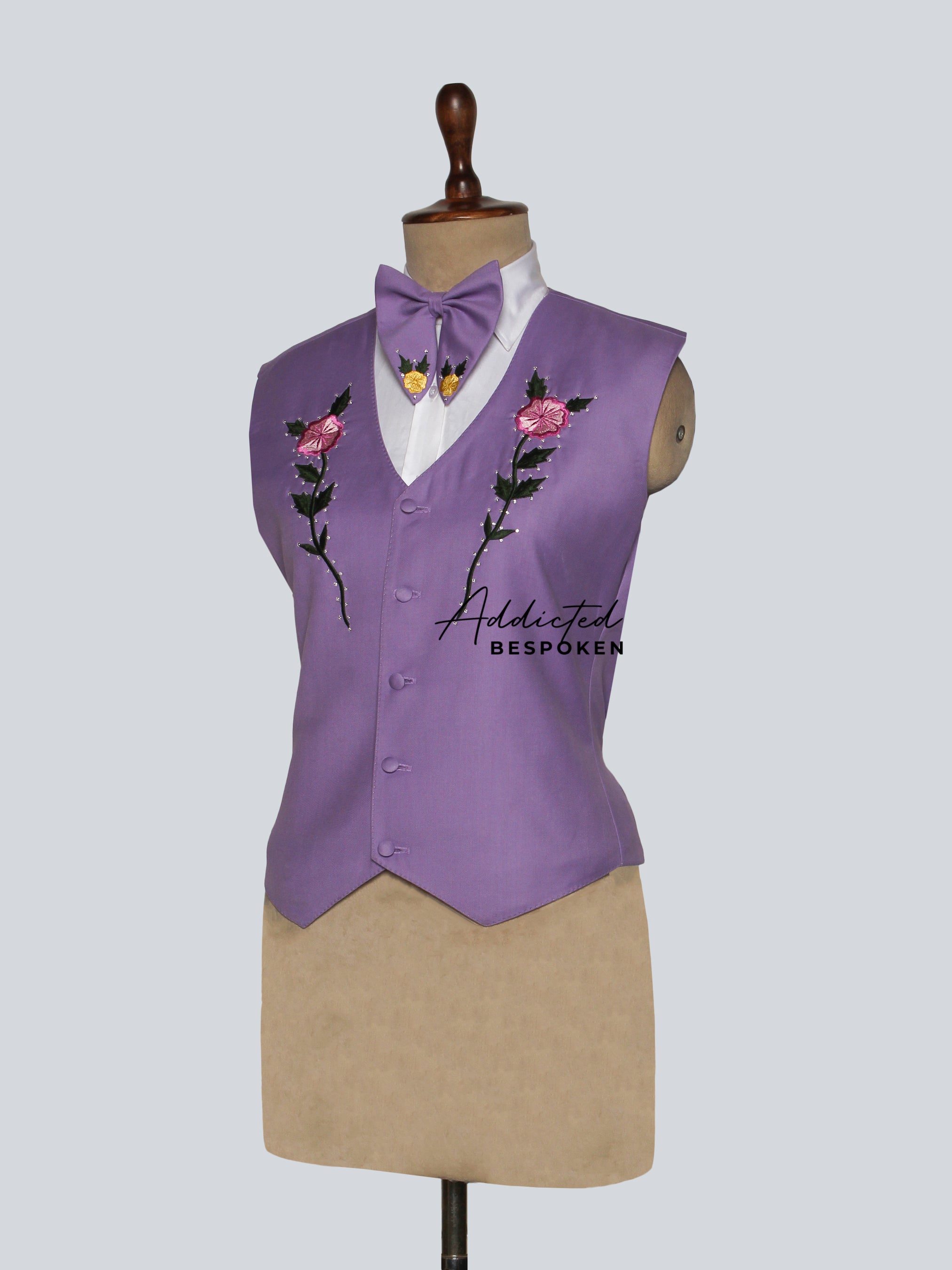 Floral Handcrafted Waistcoat Addicted Bespoken