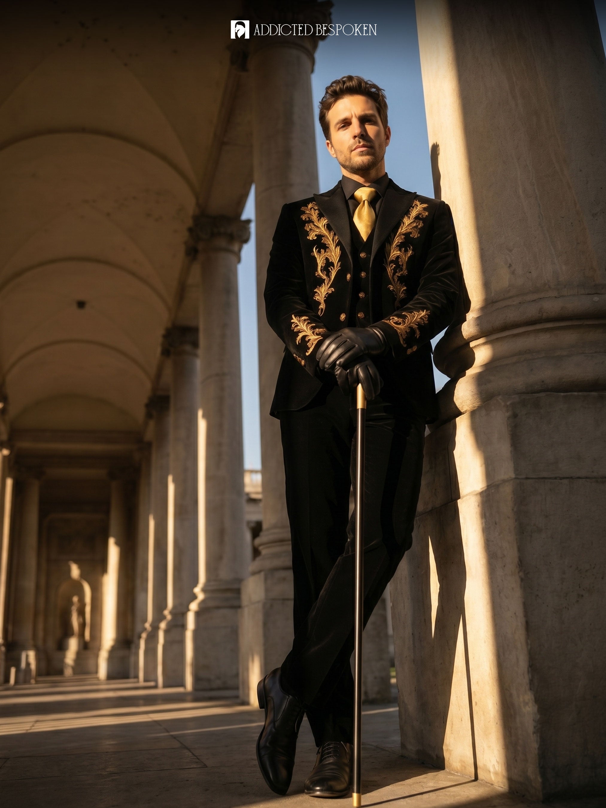 Baroque Inspired Gothic Cape Suit Addicted Bespoken