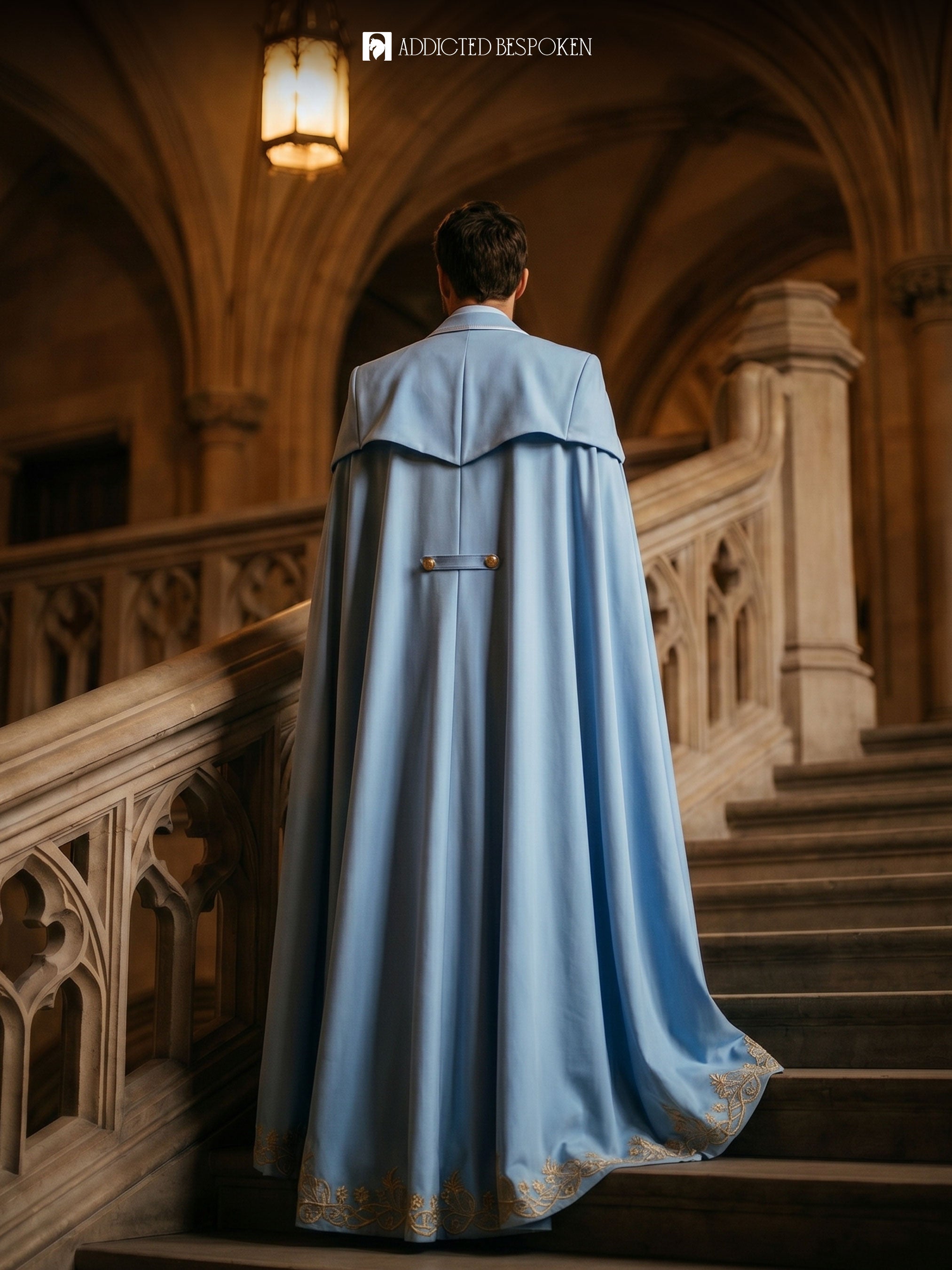 Regal Embroidered Cape Suit Addicted Bespoken