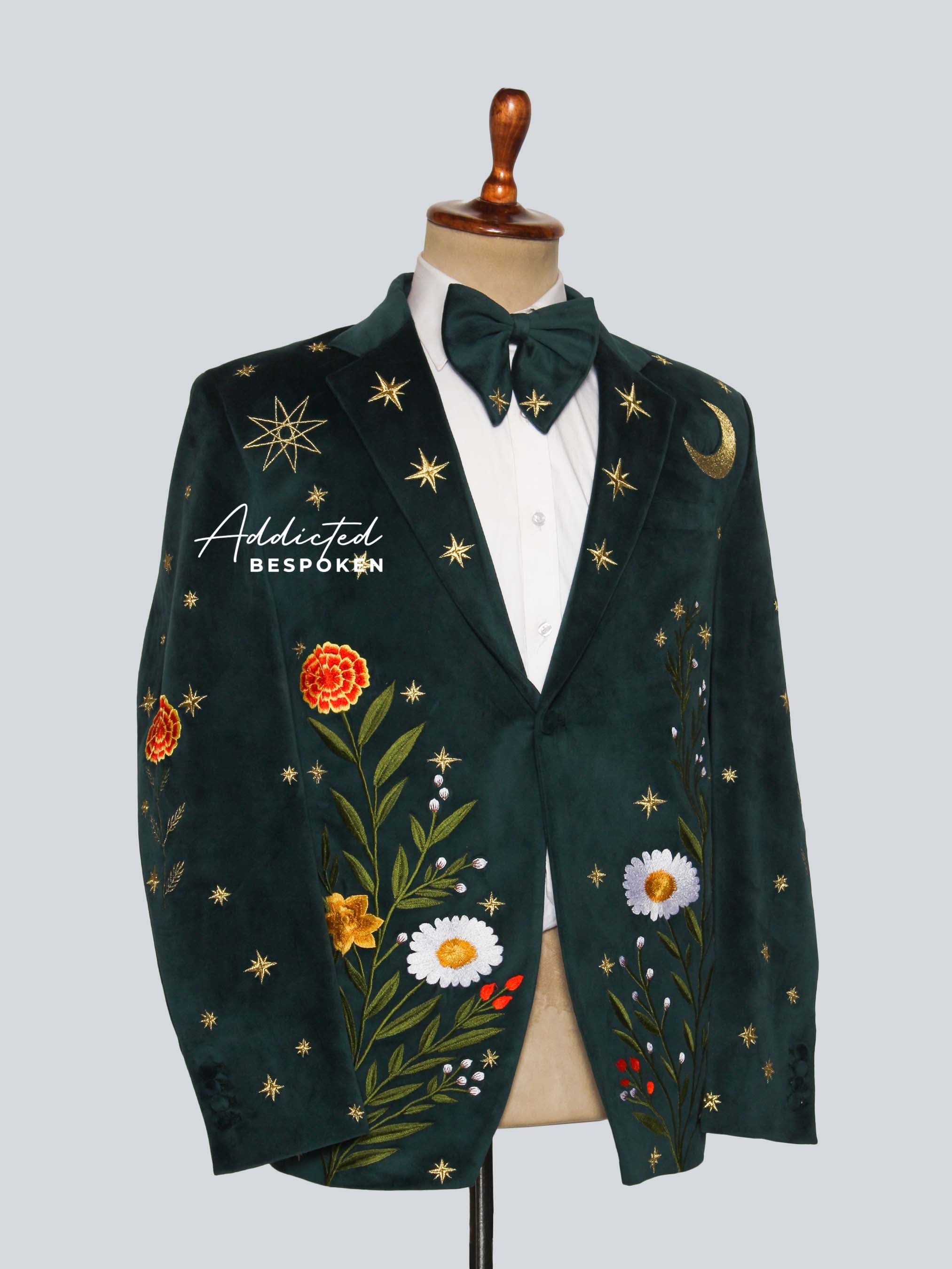 Celestial Floral Embroidered Suit Addicted Bespoken