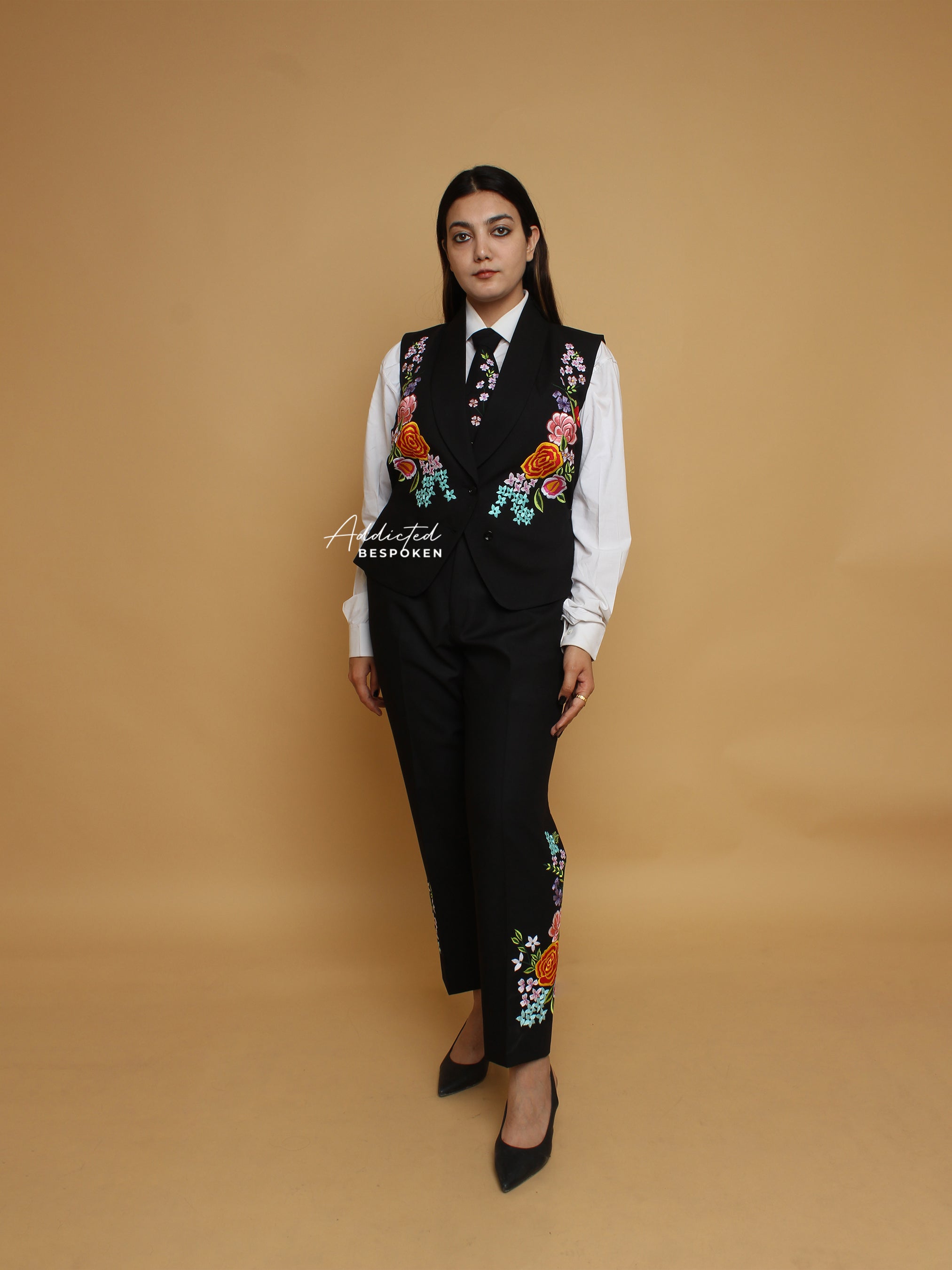 Flora & Fauna Embroidered Rhinestone Suit Addicted Bespoken