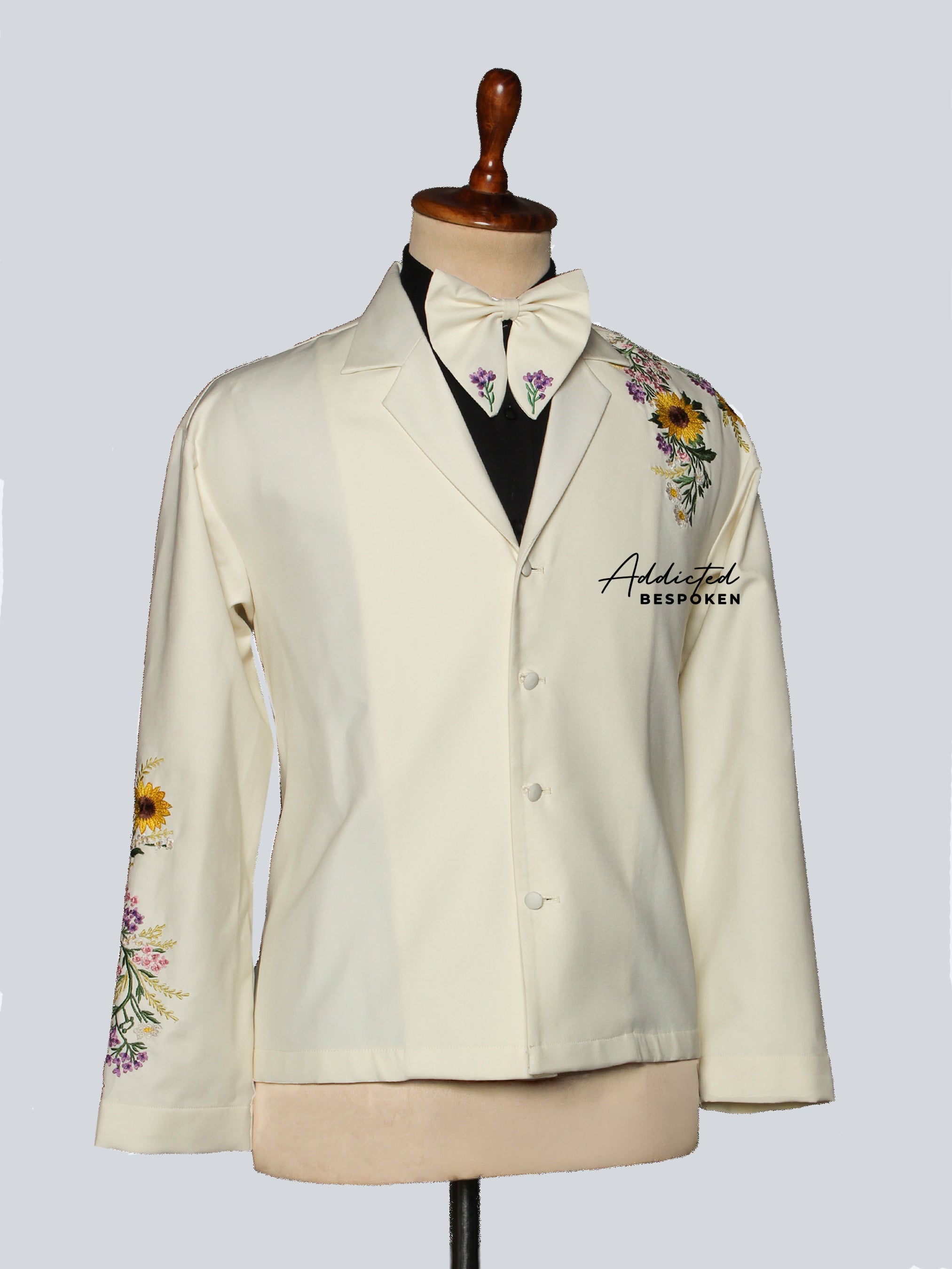 Sunflower Wildflower Embroidered Suit