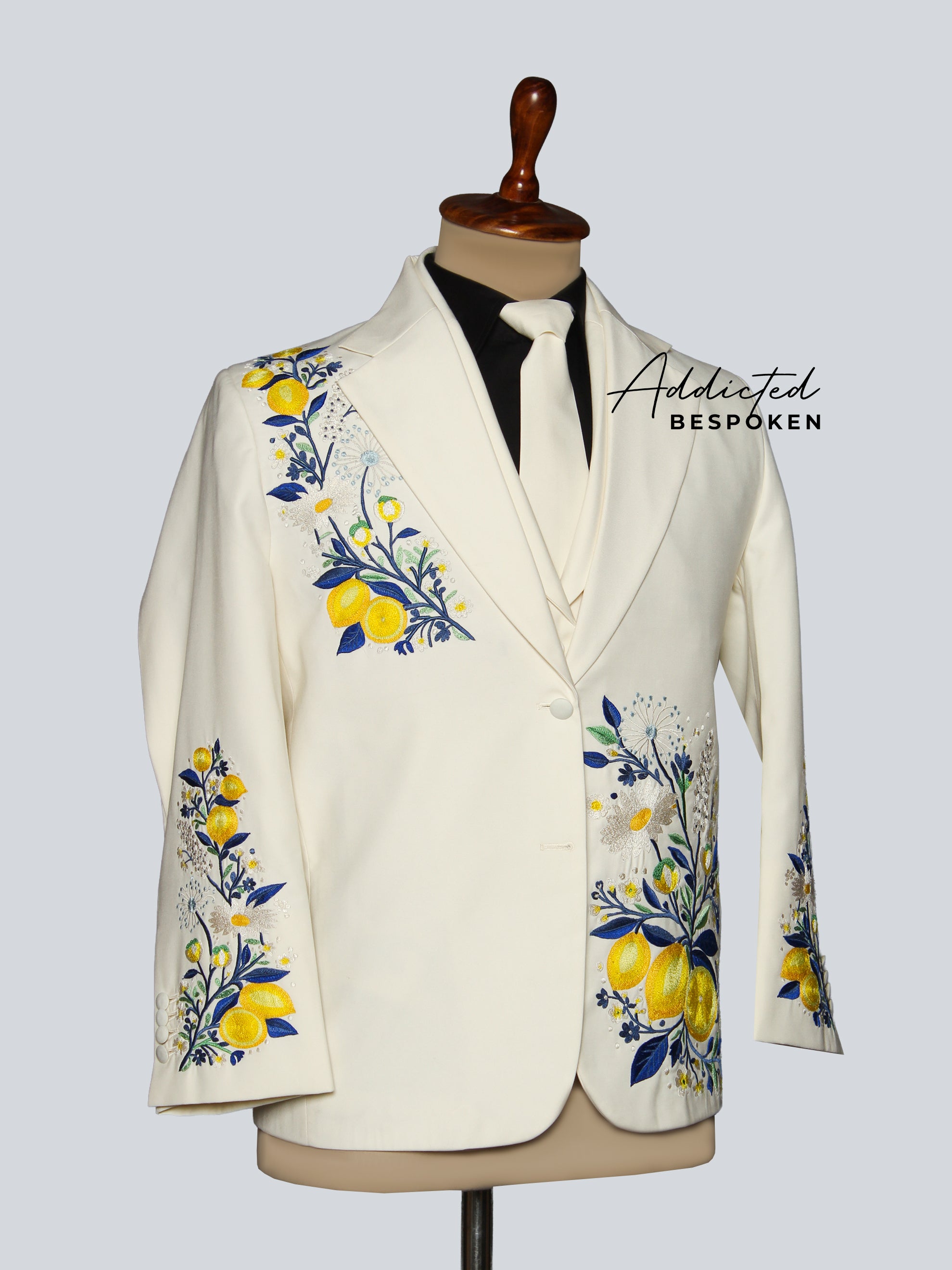 Floral Embroidered Wedding Suit