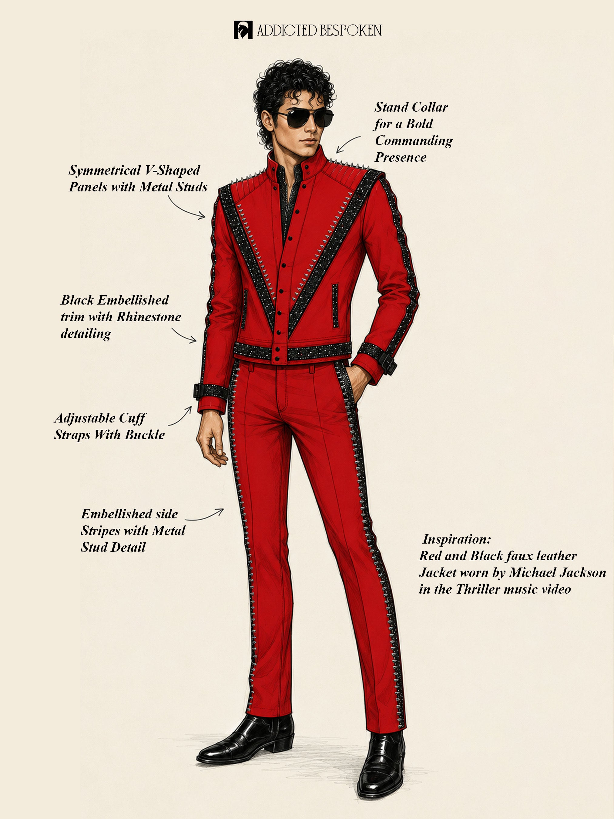 Thriller Studded Leather Suit Addicted Bespoken