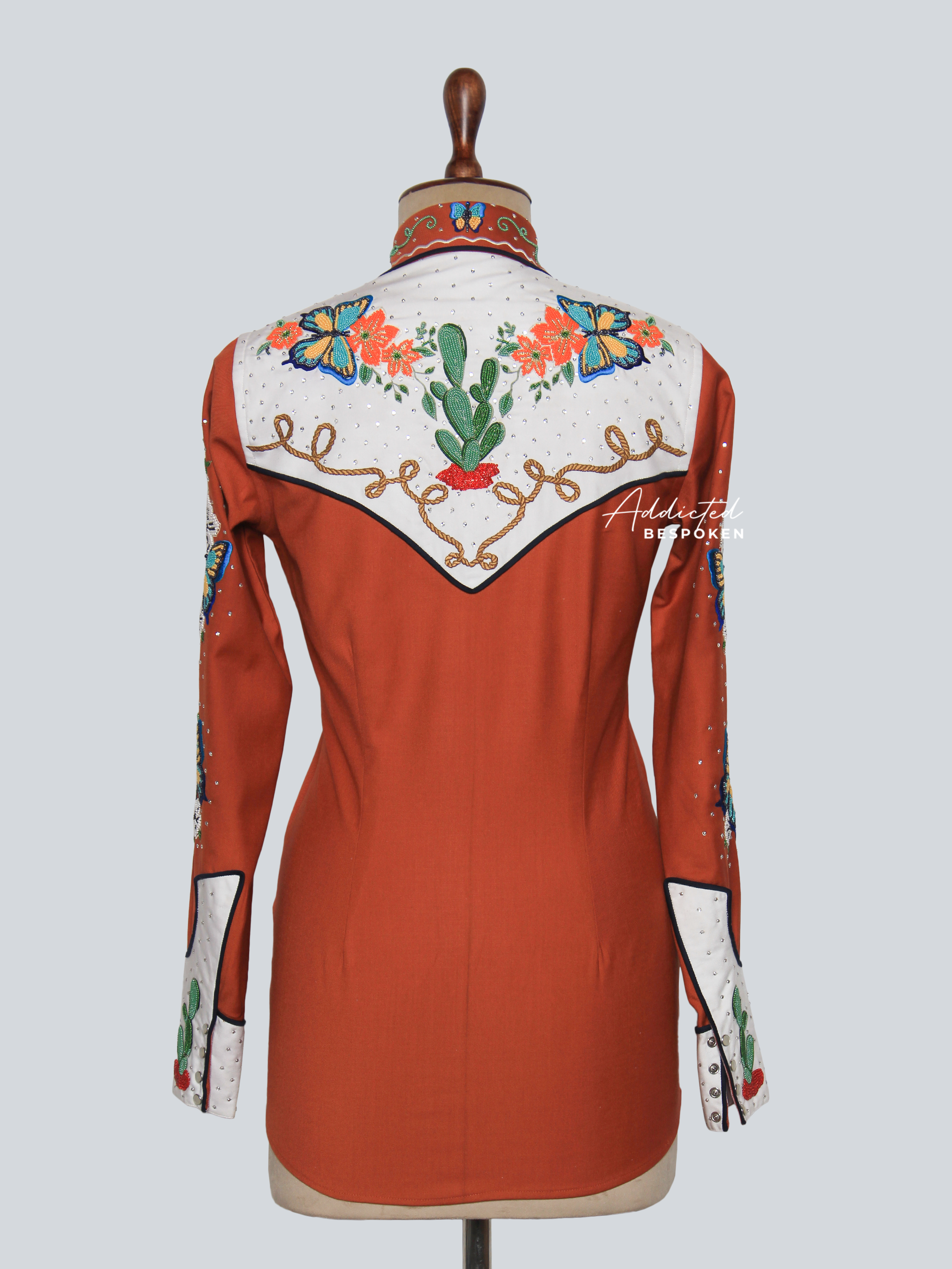 Butterfly Bloom Embroidered Western Shirt