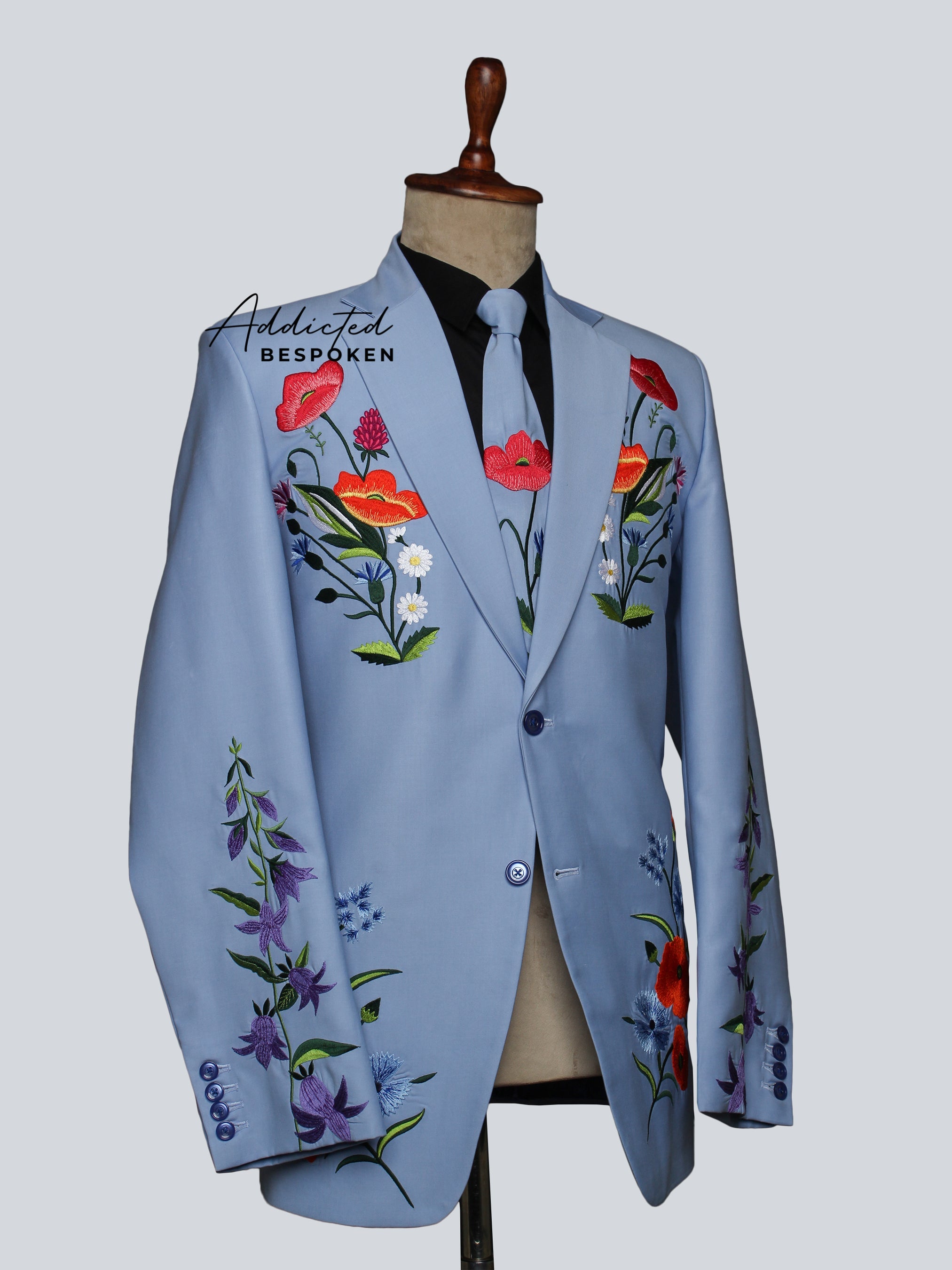 Wedding Floral Western Suit Addicted Bespoken
