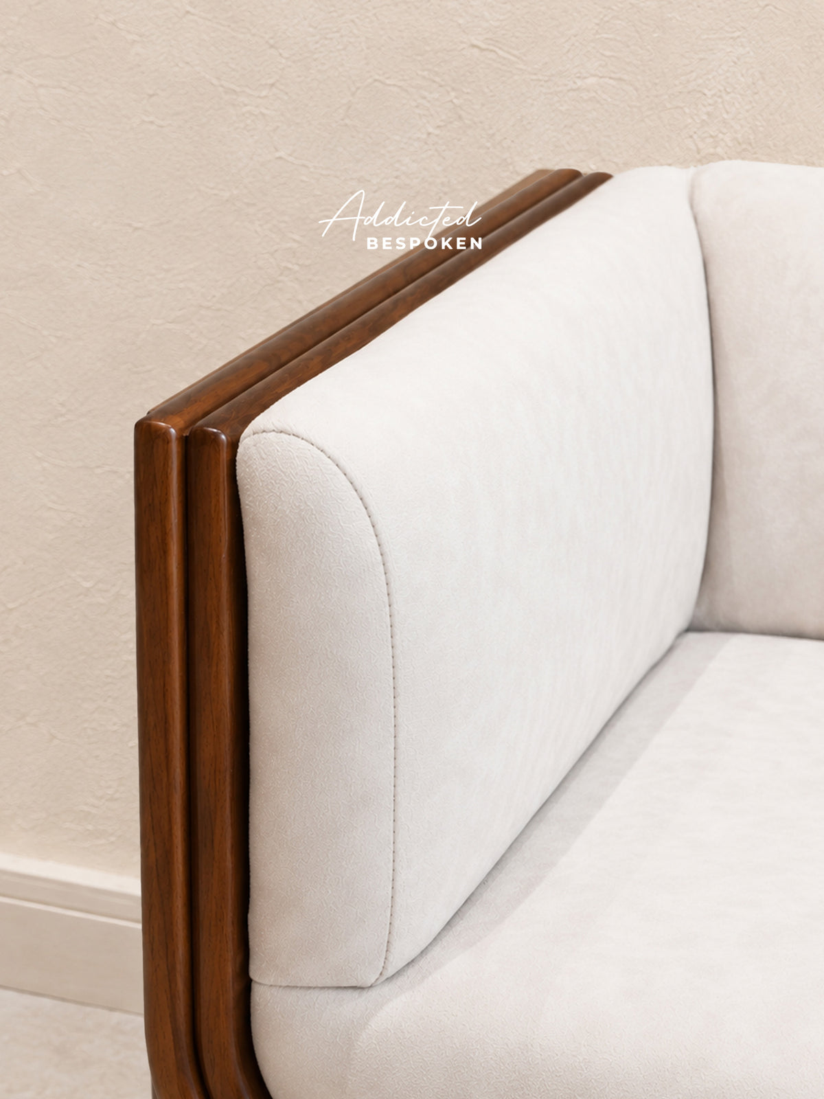 Wooden sofa with storage