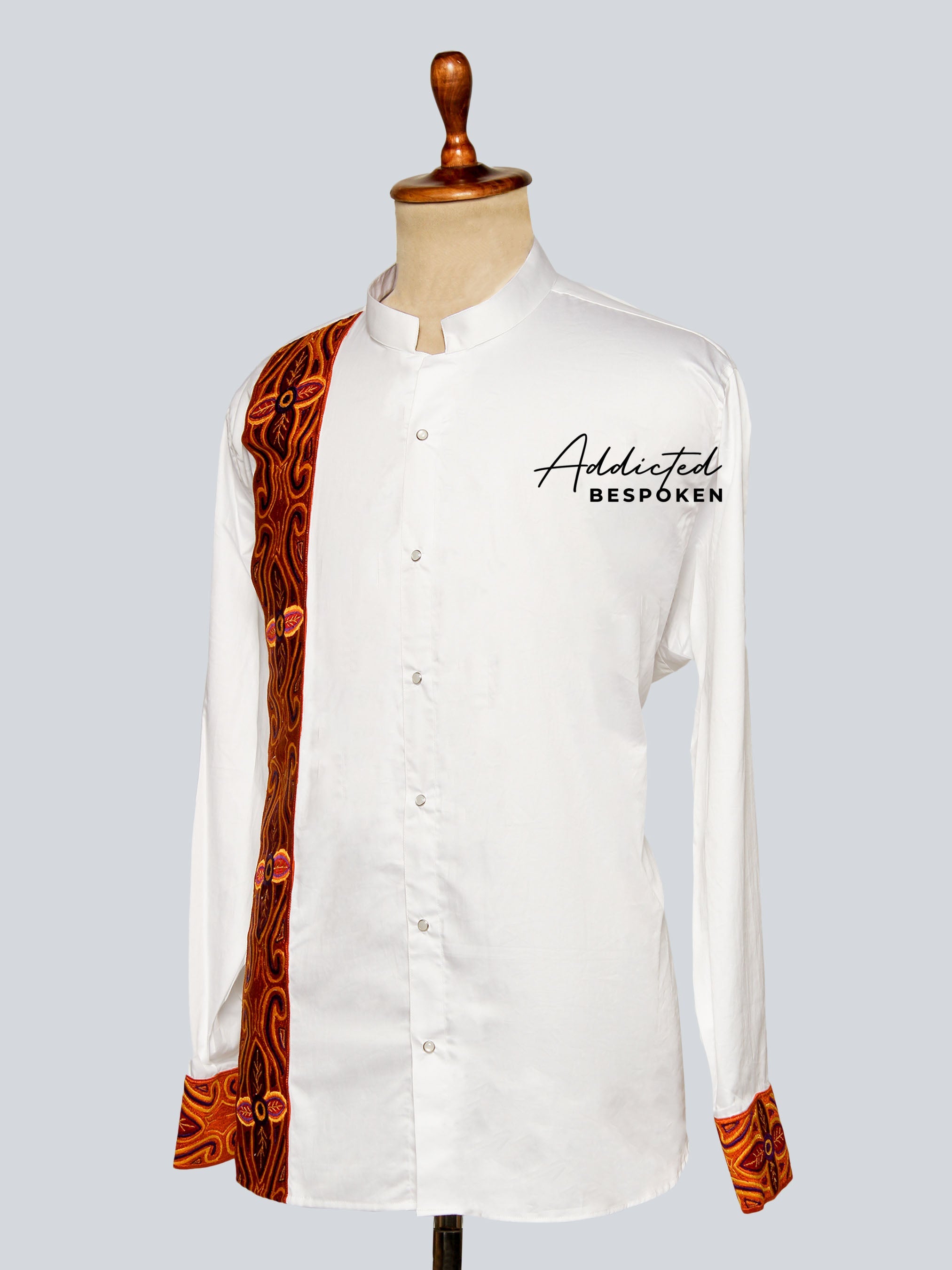 Embroidered Tribal Motif Two-Piece Set Addicted Bespoken