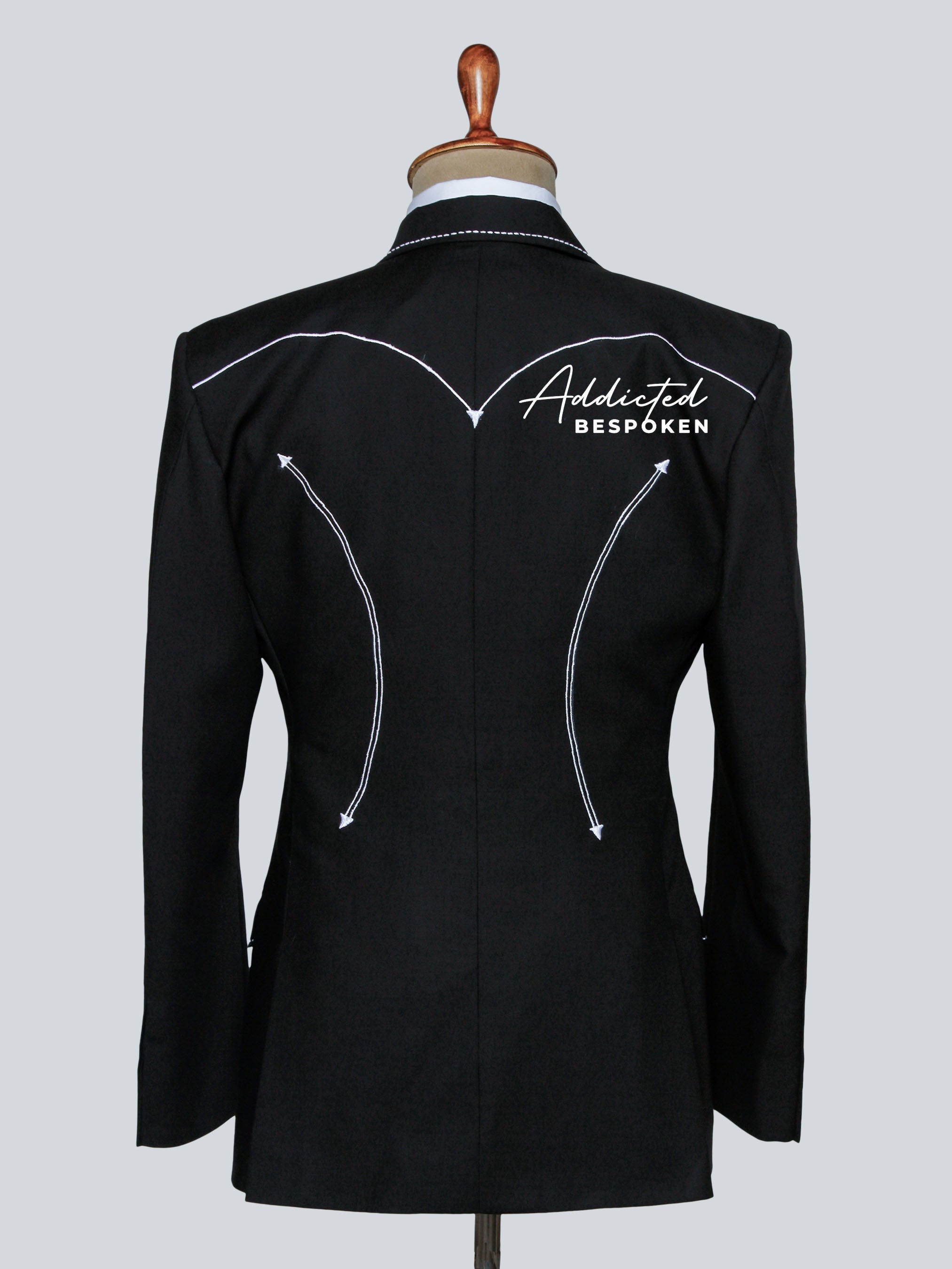 Luxury Western-Inspired Black Blazer Addicted Bespoken