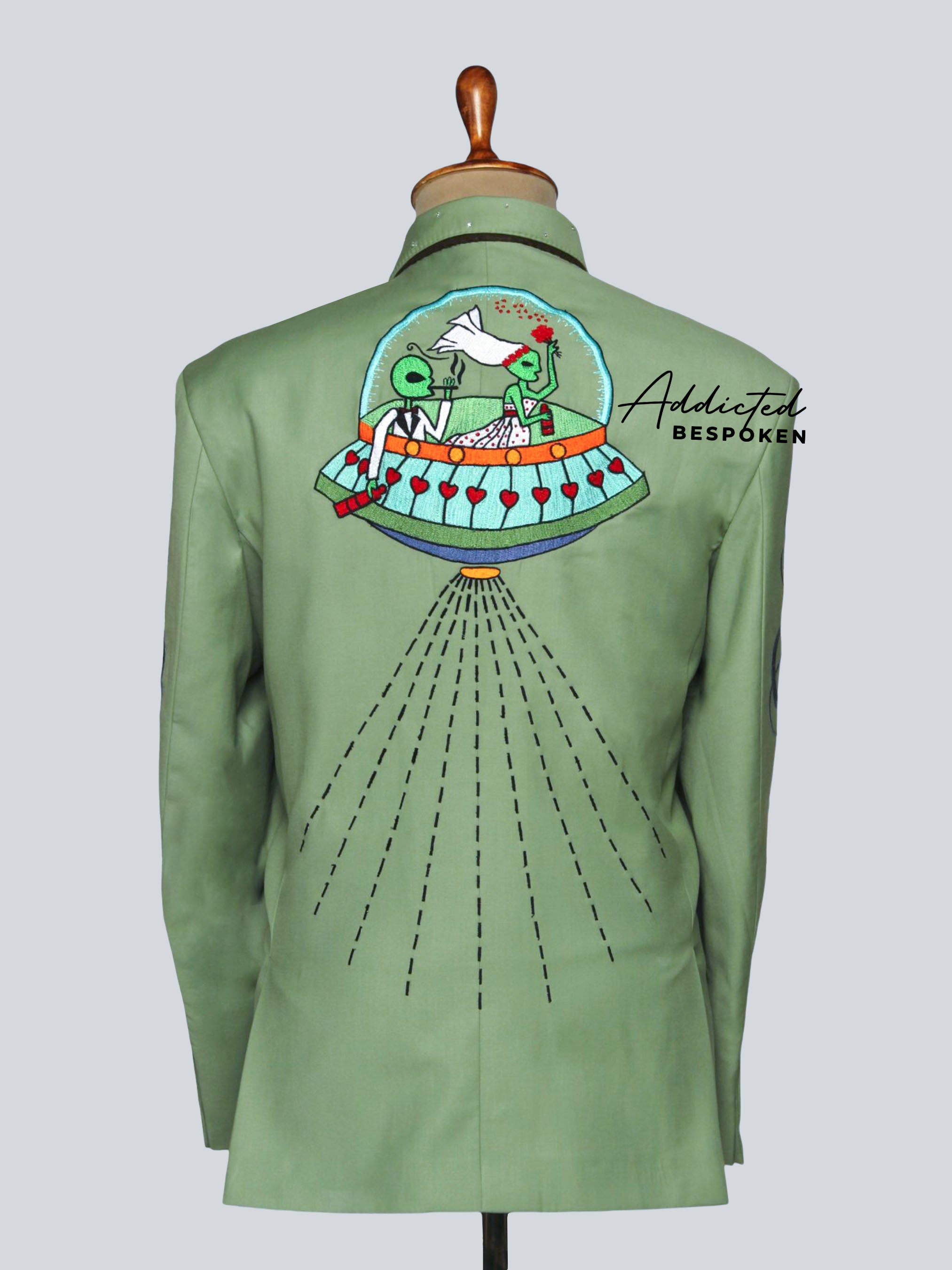 Mystic Skeleton & Mushroom Embroidered Ensemble Addicted Bespoken