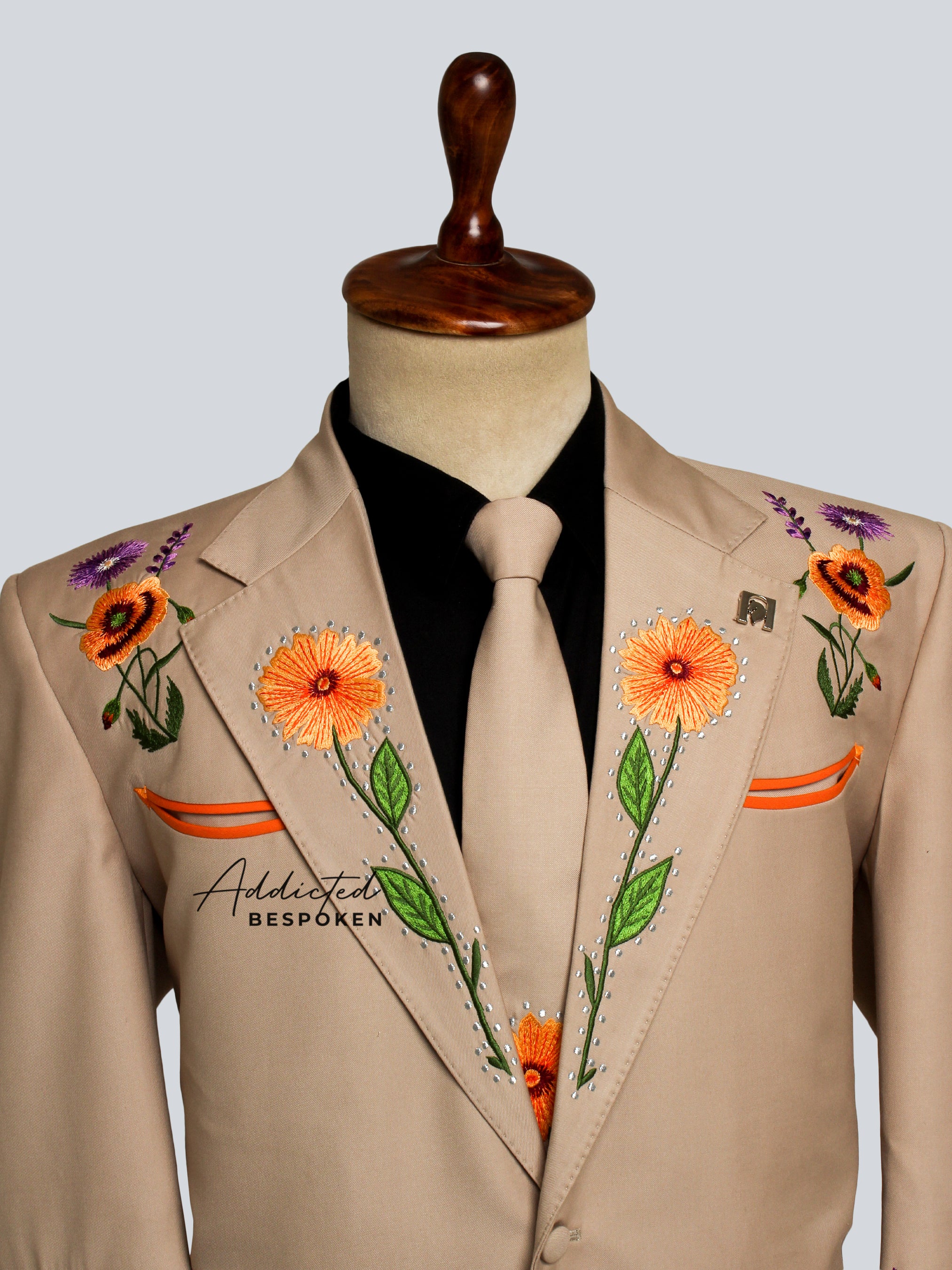 Wildflower Elegance Embroidered Suit