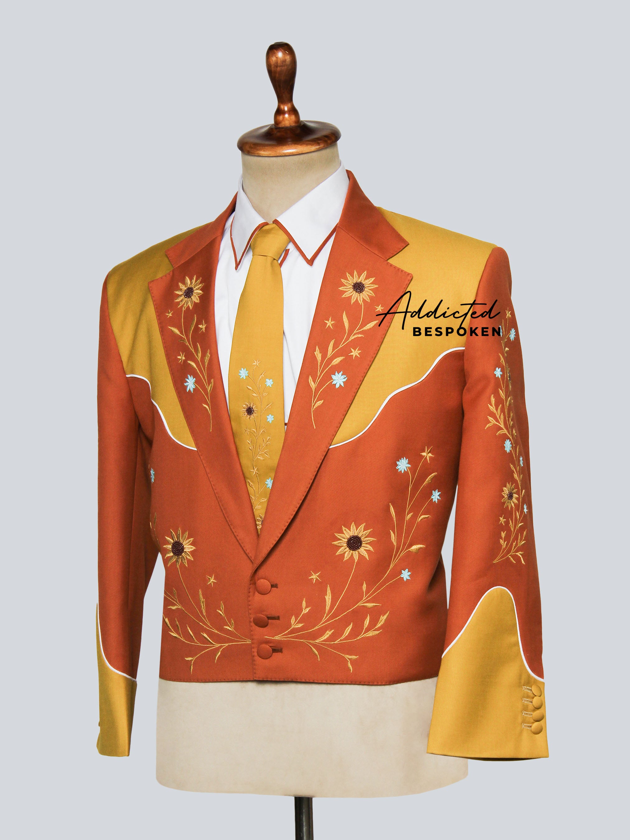 Golden Horizon Embroidered Ensemble Addicted Bespoken