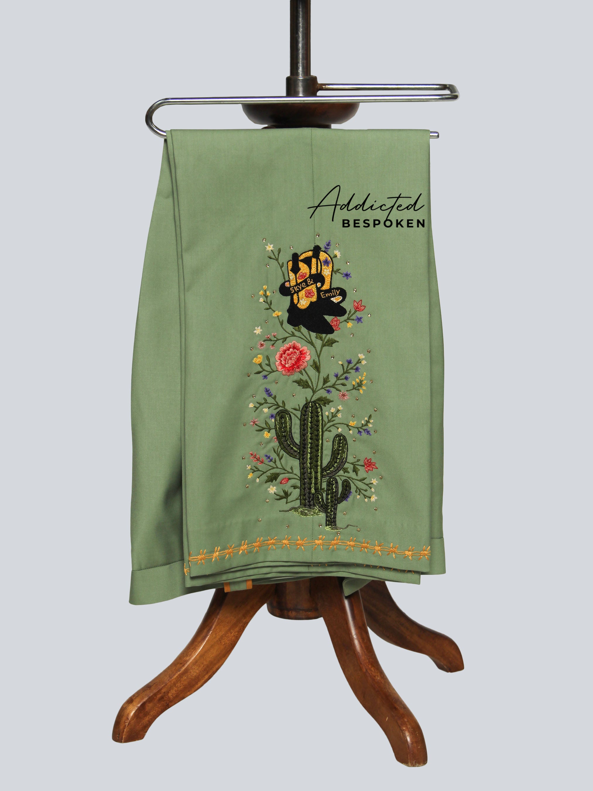 Bold Embroidery Tailored Suit Addicted Bespoken