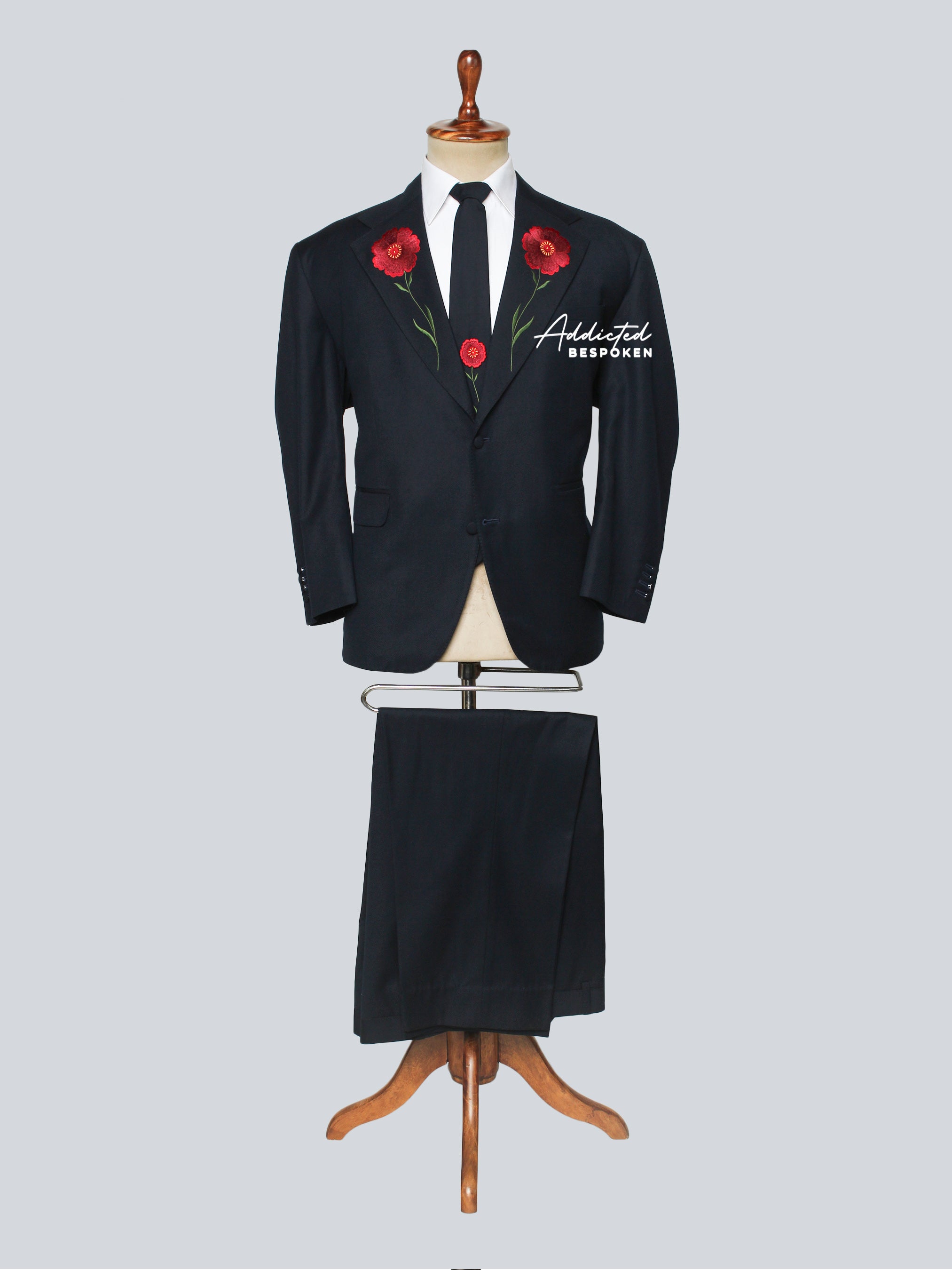 Red Blossom Western Suit Addicted Bespoken