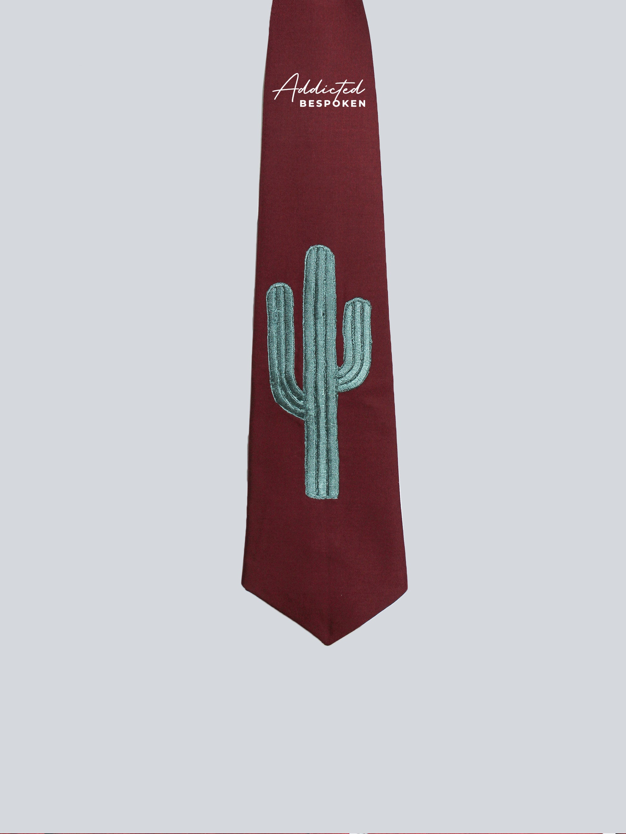 Maroon Cactus Embroidered Suit Addicted Bespoken